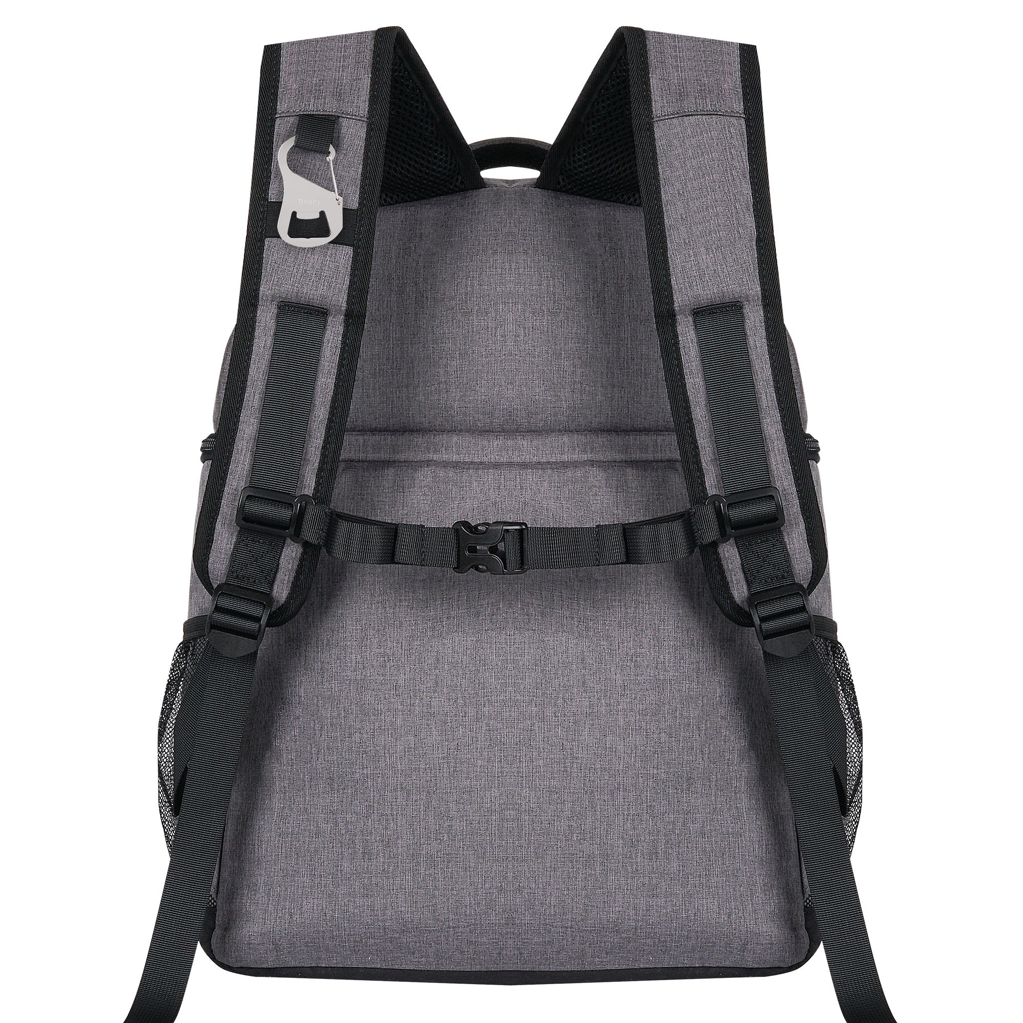 Cooler bag 25L dark gray - backpack - 4-layer insulated - water-repellent - incl. 2 free cooling elements and beer opener