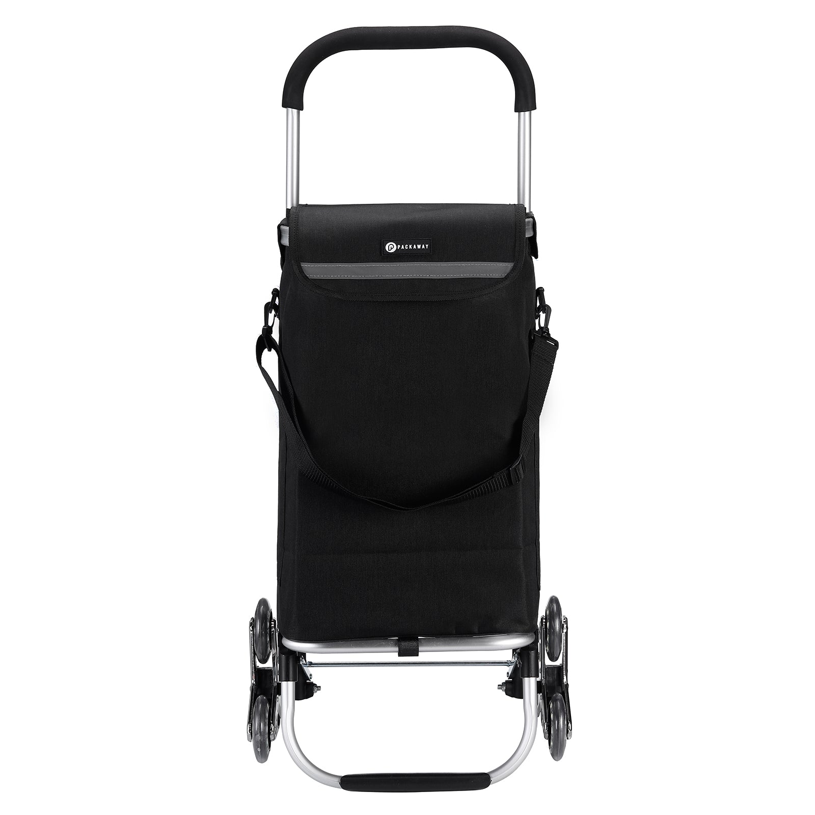 Packaway Boodschappentrolley 40L zwart - incl. trapwielen - steekwagenfunctie