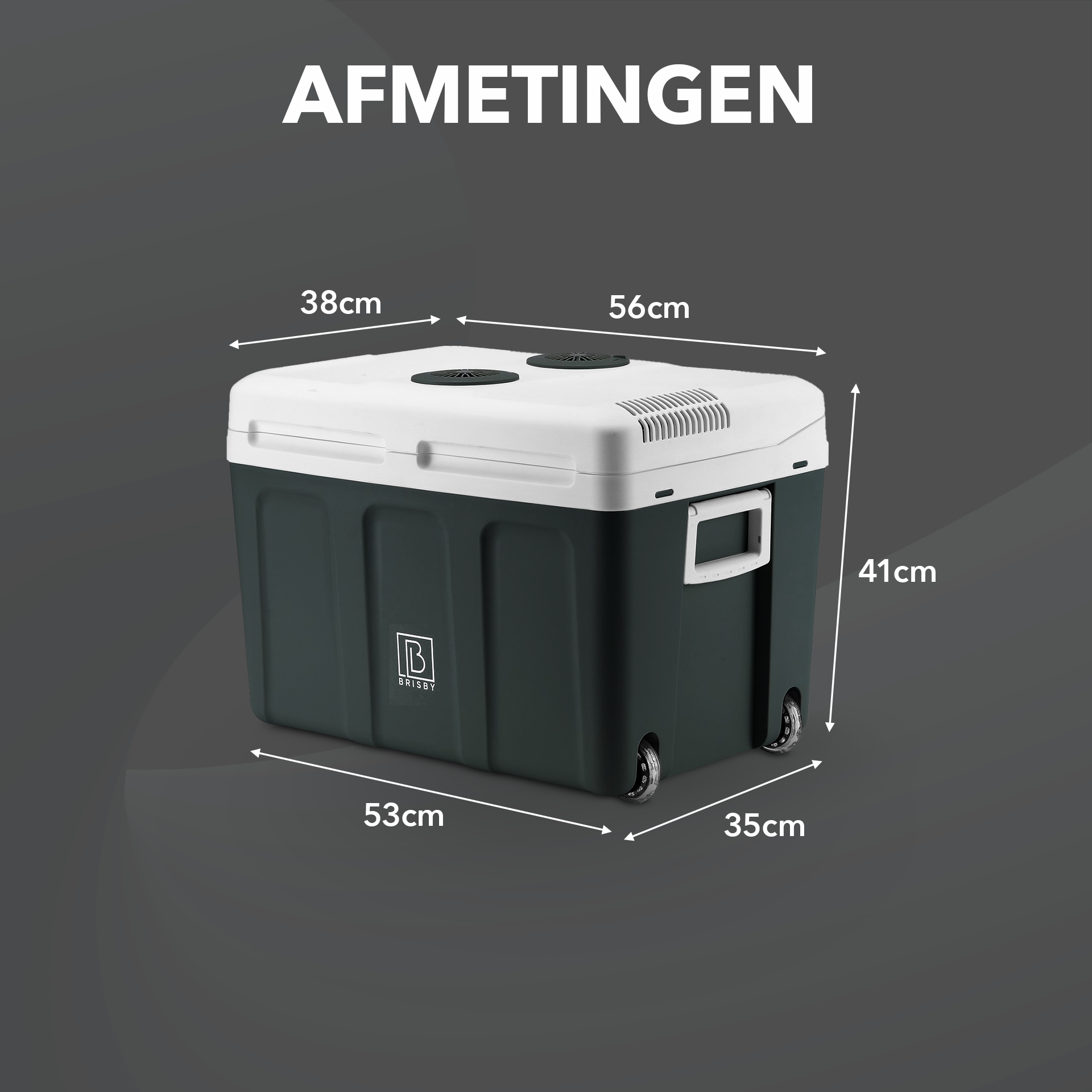 Elektrische koelbox 40L zwart SET - Incl. 8L passieve koelbox - incl. divider en koelelementen - AC/DC 12V, 220/230V