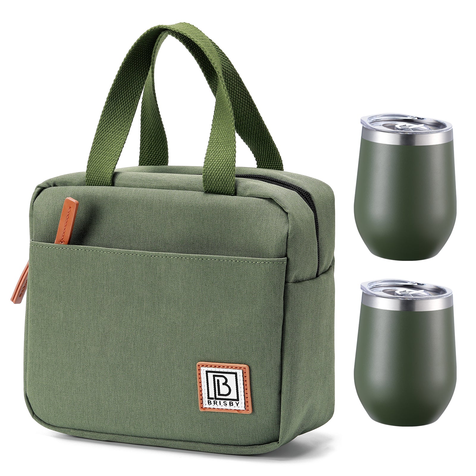 Bardi Thermosbekers 0,3L RVS groen set - incl. deksels - dubbelwandig