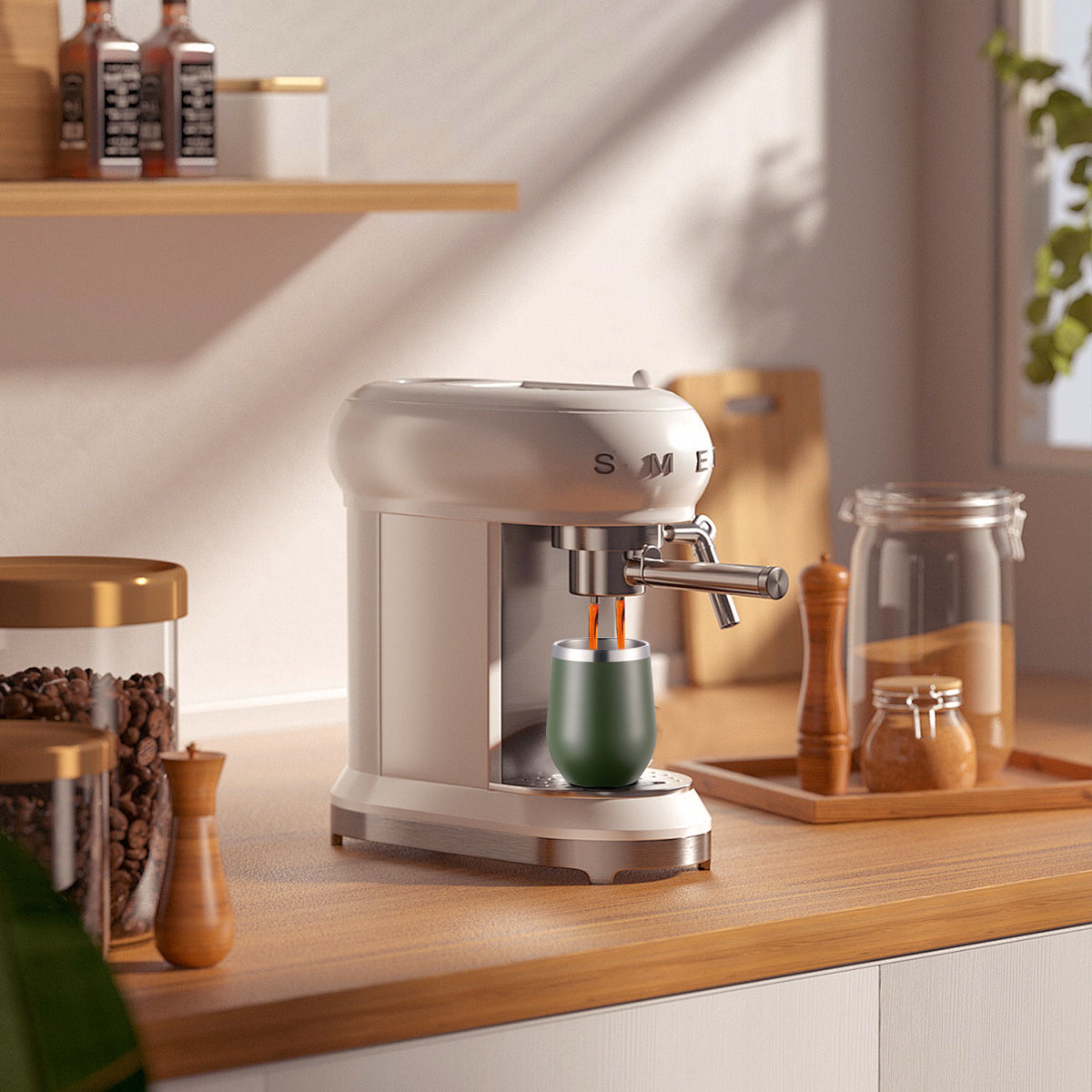 Bardi IJsblokjesmachine set 1,6L RVS - incl. 3 thermoscups groen en ijsschep