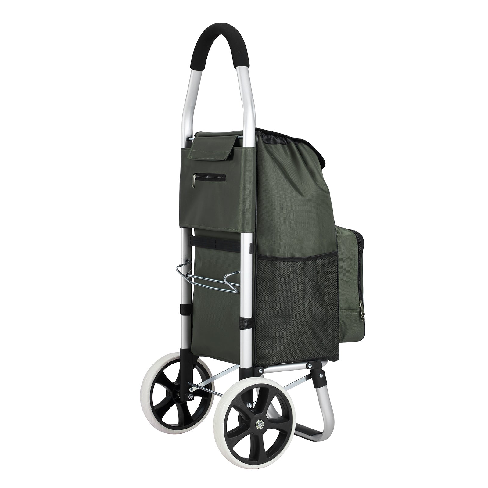 Boodschappentrolley Deluxe 50L met koelvak groen - boodschappenwagen - steekwagenfunctie