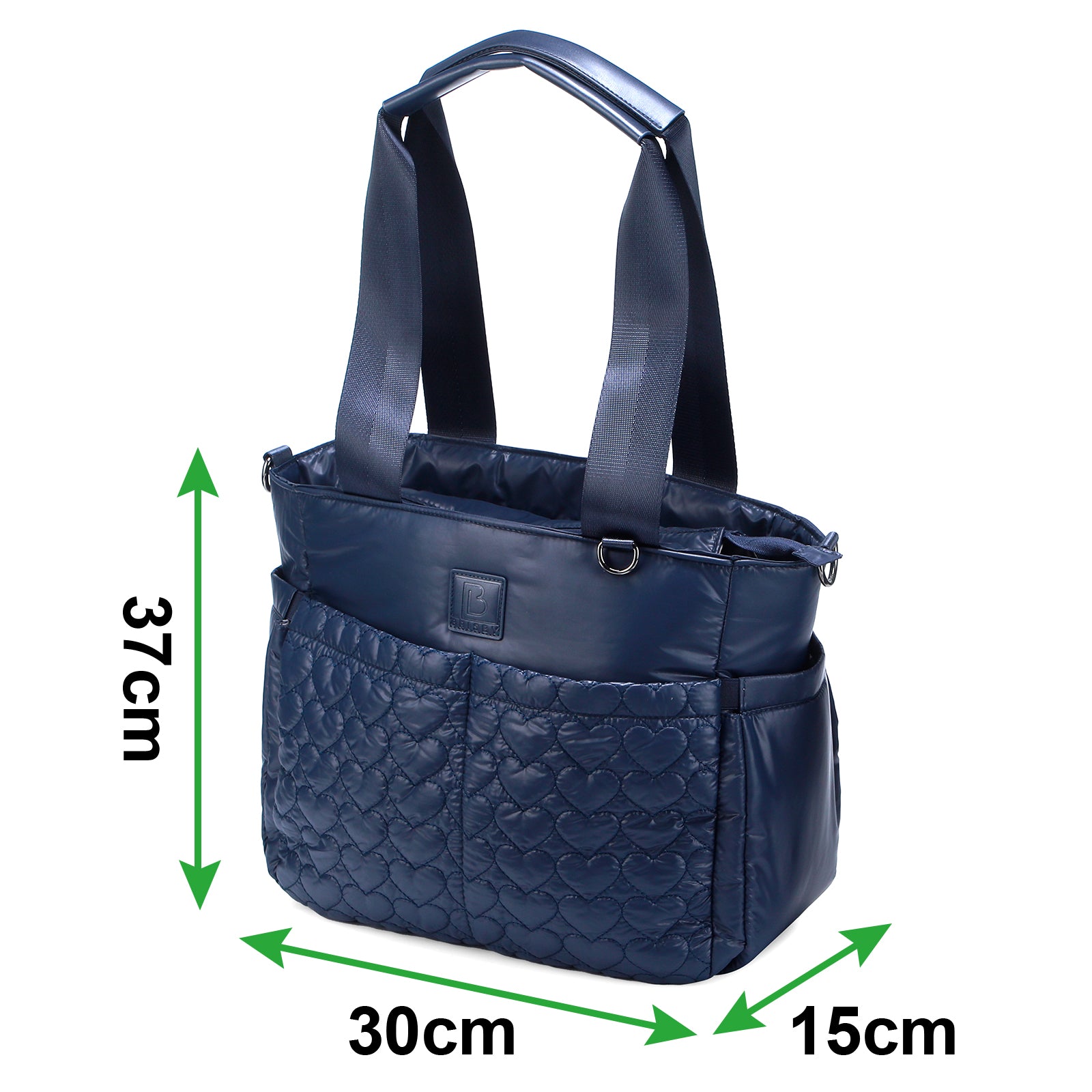 Florence diaper bag 17L blue - shoulder bag, changing bag - hard-wearing - incl. cool bag, changing mat and stroller hooks - nylon