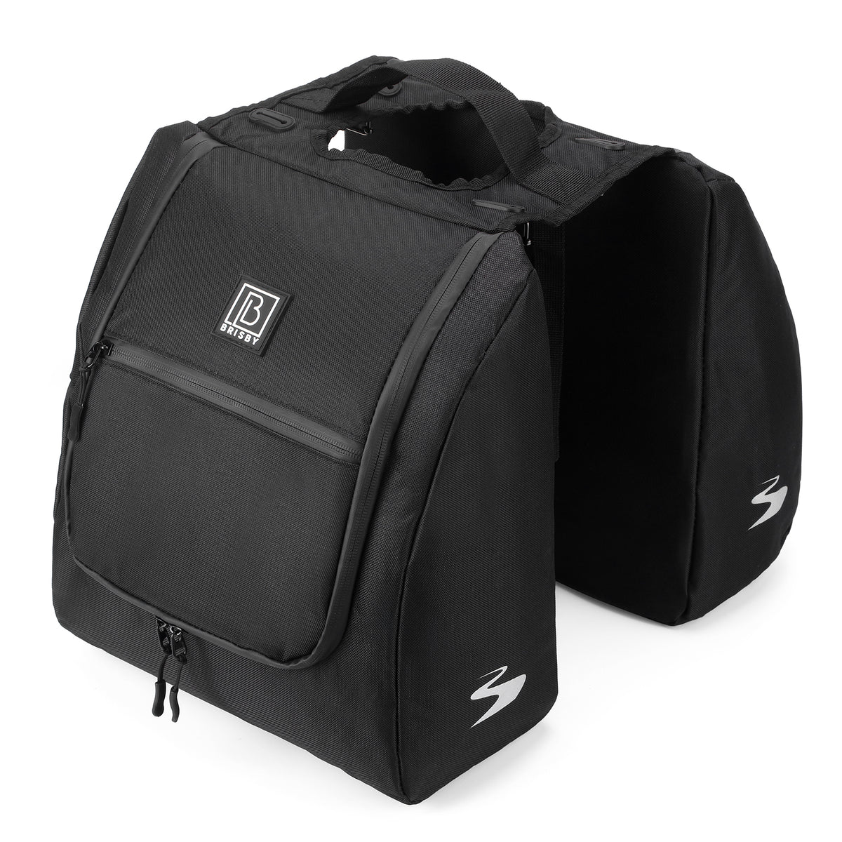 Brisby Dubbele Fietstas 28 Liter – Koeltas en Lunchtas – 4-laags Geïsoleerd – Voor Gewone en Elektrische Fiets – Waterafstotend met Waterdichte Ritsen – Zwart