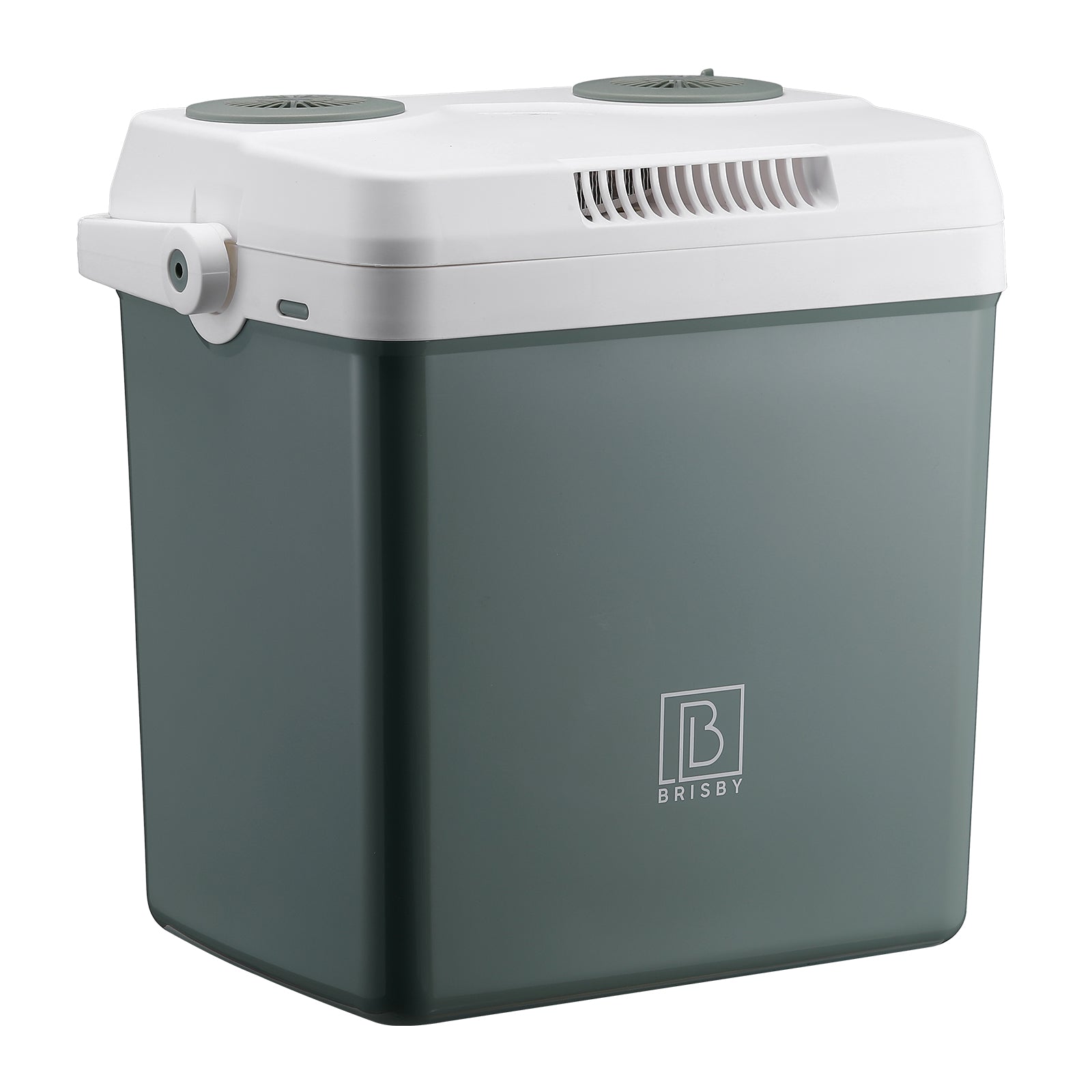 Elektrische koelbox 25L groen - AC/DC 12V, 220/230V - incl. divider en vershoudbakjes - vergrendelbare deksel