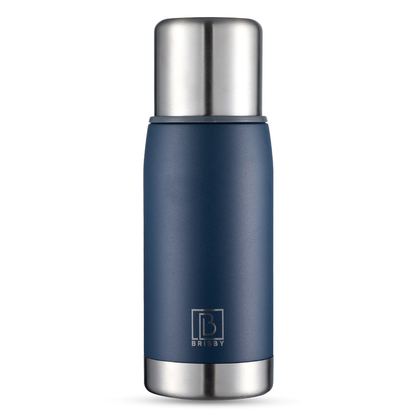 Brisby Stainless Steel Thermos Flask 500ml Blue - Thermos Cup - Thermos Jug - Insulated Flask - BPA Free - 24 Hours Cold - 12 Hours Hot