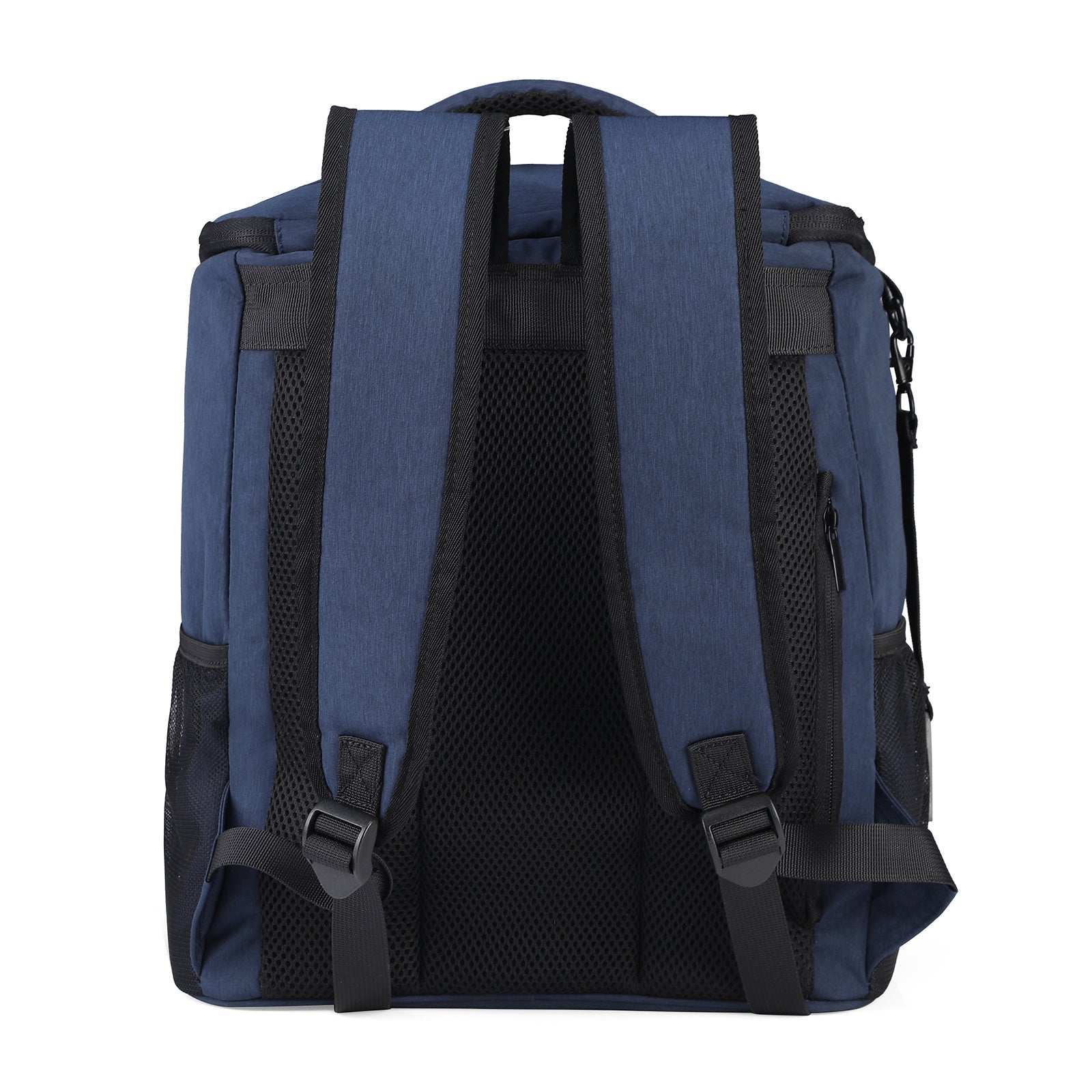 Koeltas rugzak 25L blauw - Waterafstotend - anti diefstal vak - 4 laags geïsoleerd - Incl. 2 gratis koelelementen en gratis flessenopener