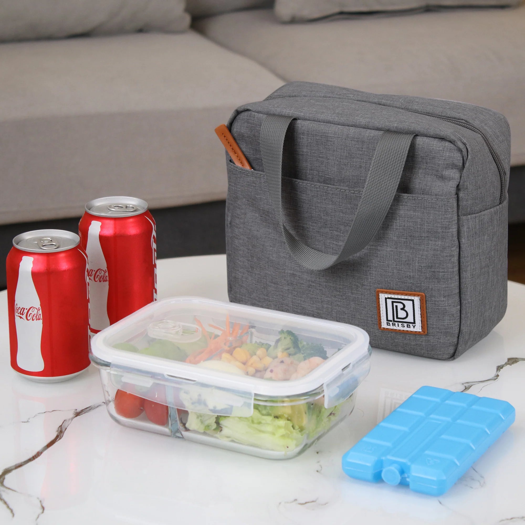 Brisby Koeltas 4L donkergrijs - incl. koelelement