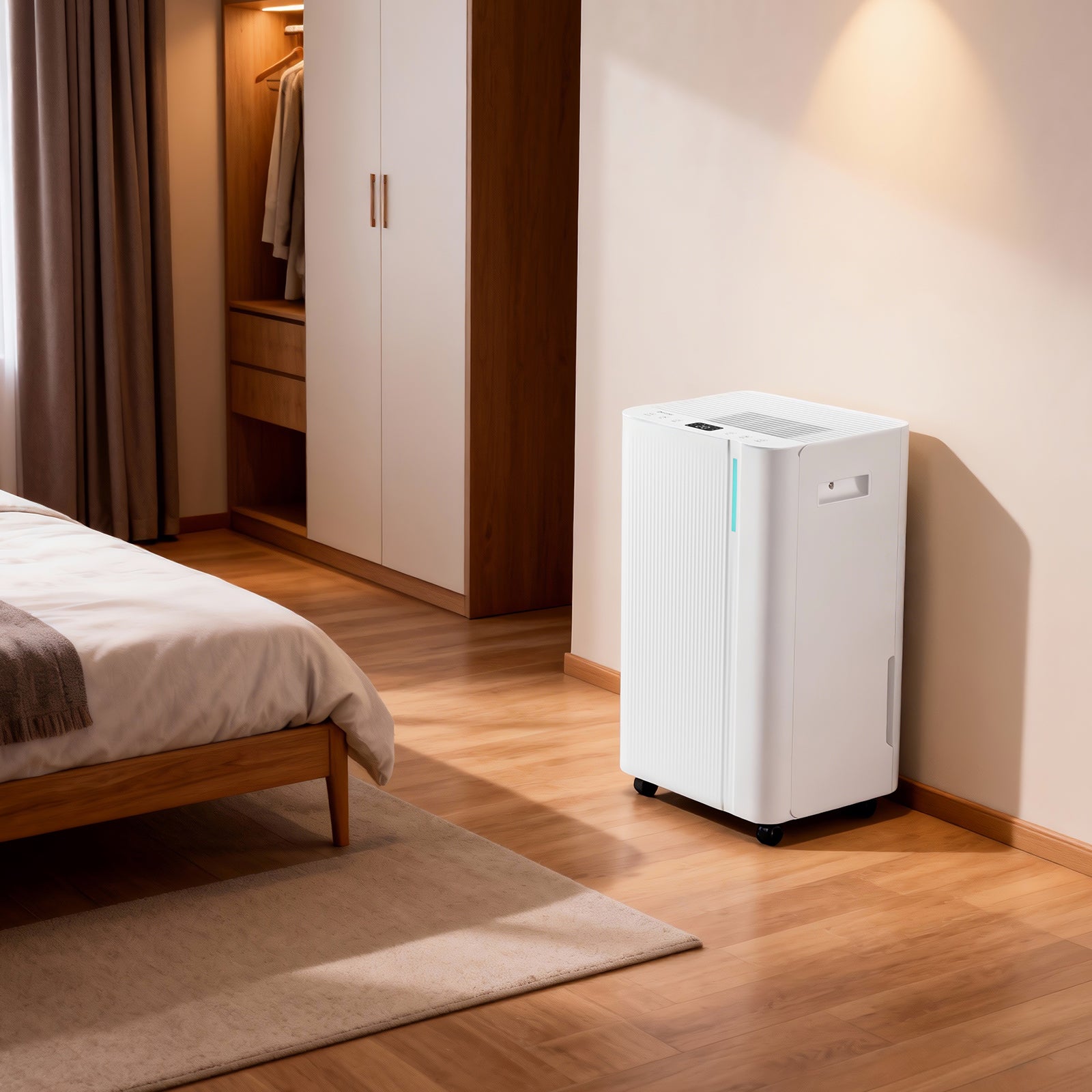 Dryconic Luchtontvochtiger 12L - automatische vochtregeling - 2,1L tank - drainage optie - stil & energiezuinig