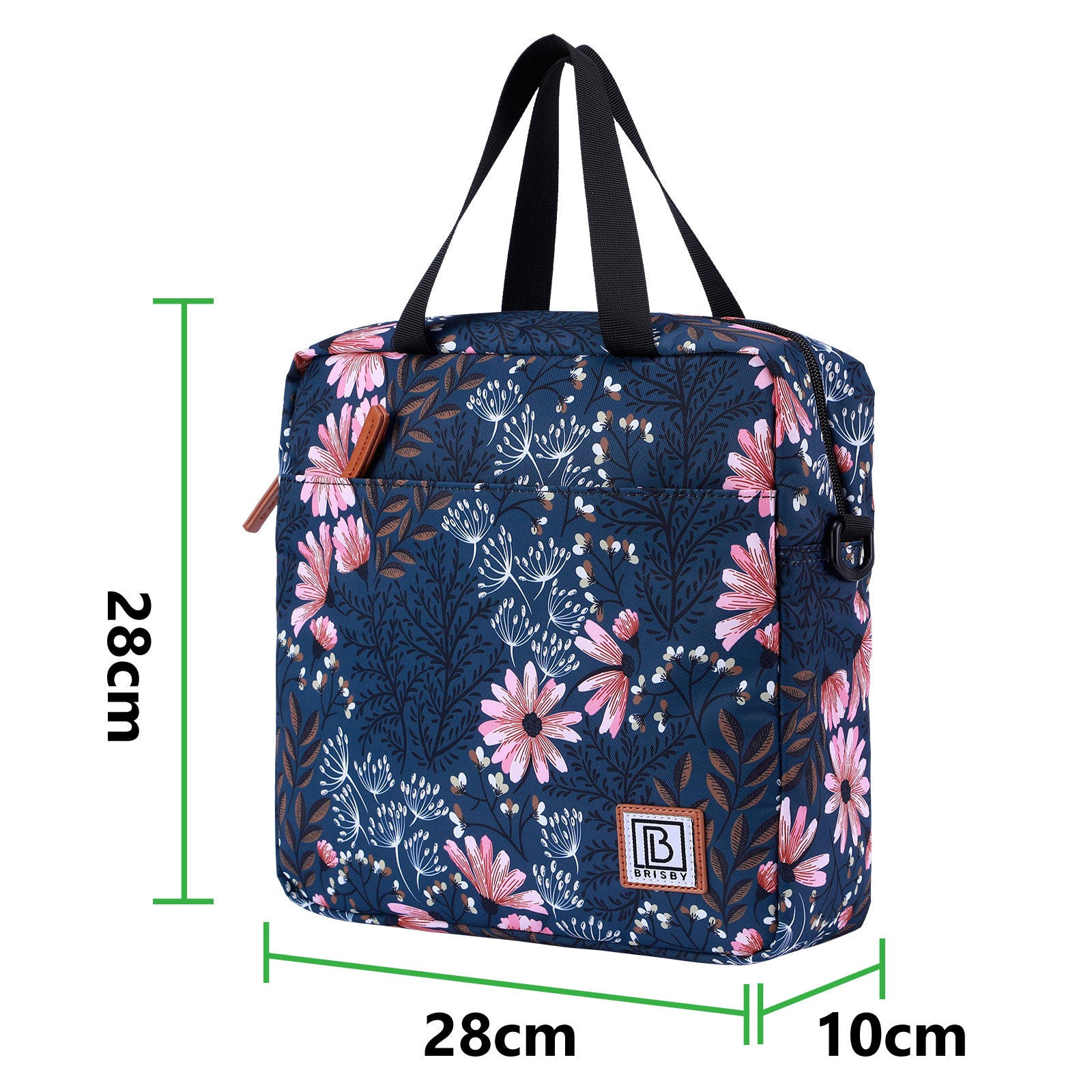 Cooler bag 7L Japanese flower - Lunch bag - 4-layer insulated - 2 free cooling elements - incl. shoulder strap