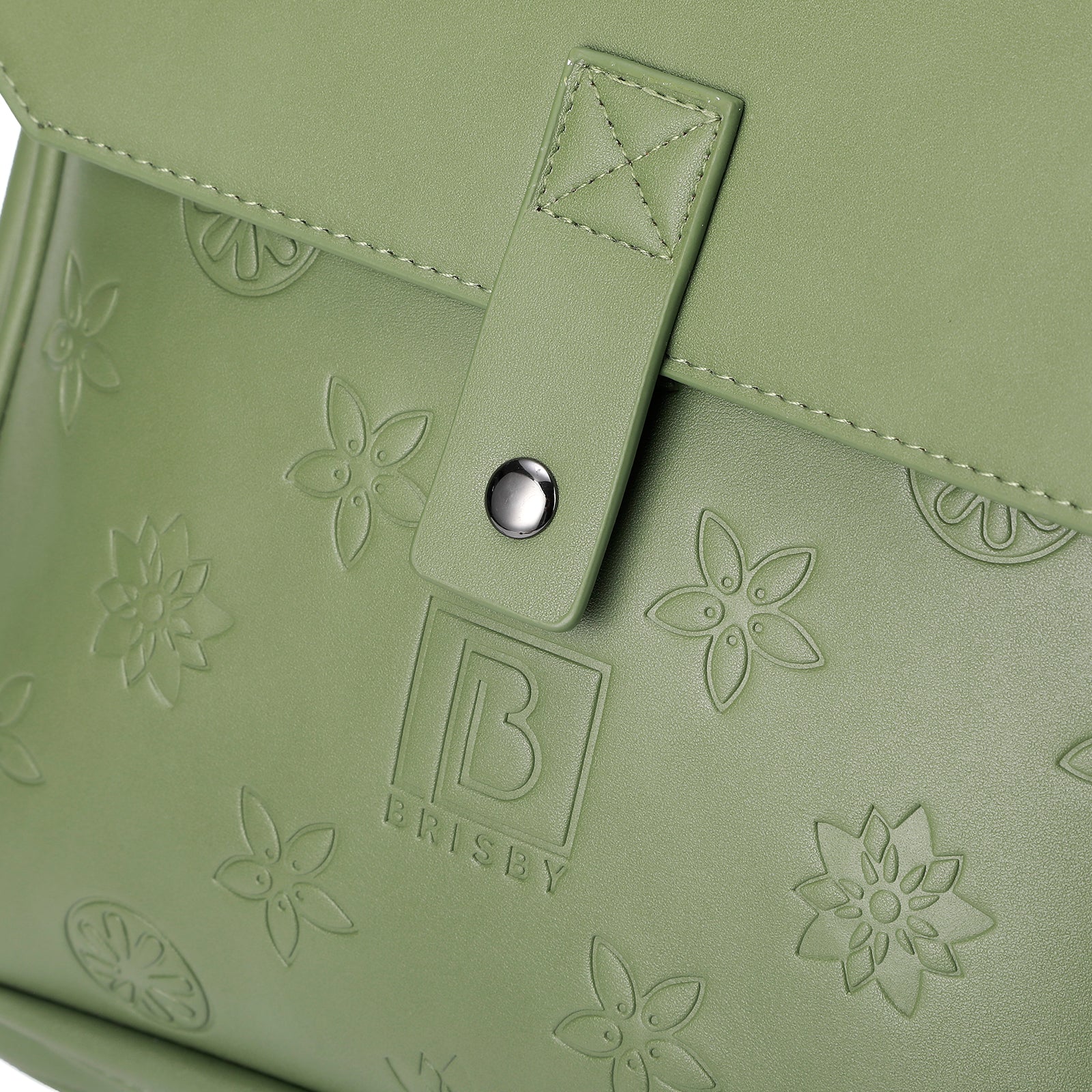 Venezia diaper bag and backpack green - nursing bag - hard-wearing - incl. buggy/pram hooks, changing mat and cool bag - PU leather