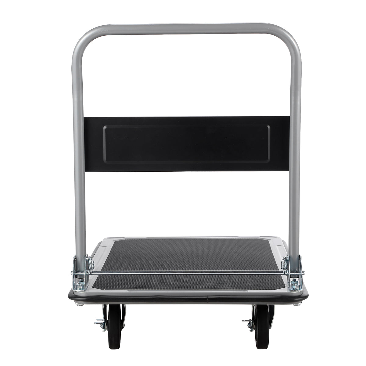 Packaway Opvouwbare Transportwagen 350 kg – Transportkar met Rem – 92 x 62 cm – Antislip Laadplatform – 4 Wielen – Inklapbare Duwbeugel