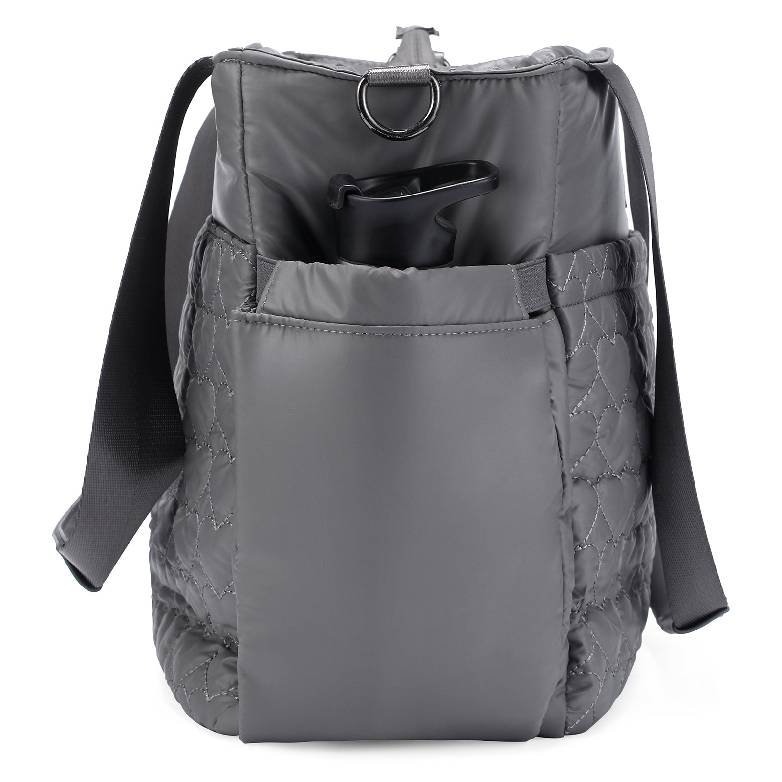 Florence diaper bag 17L grey - shoulder bag, changing bag - hard-wearing - incl. cool bag, changing mat and pram hooks - nylon