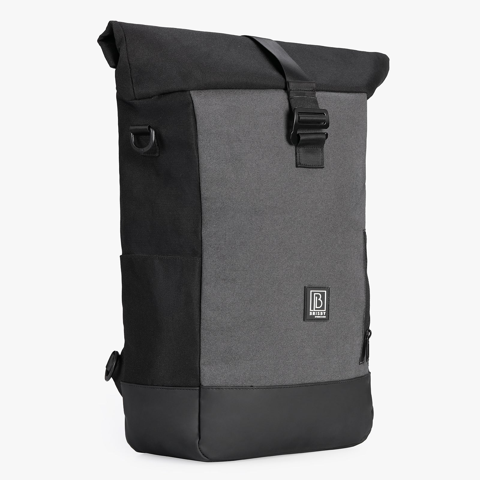 3 in 1 waterproof rolltop bicycle bag 20-26L black - 100% reflection - high visibility - bicycle bag - backpack - shoulder bag