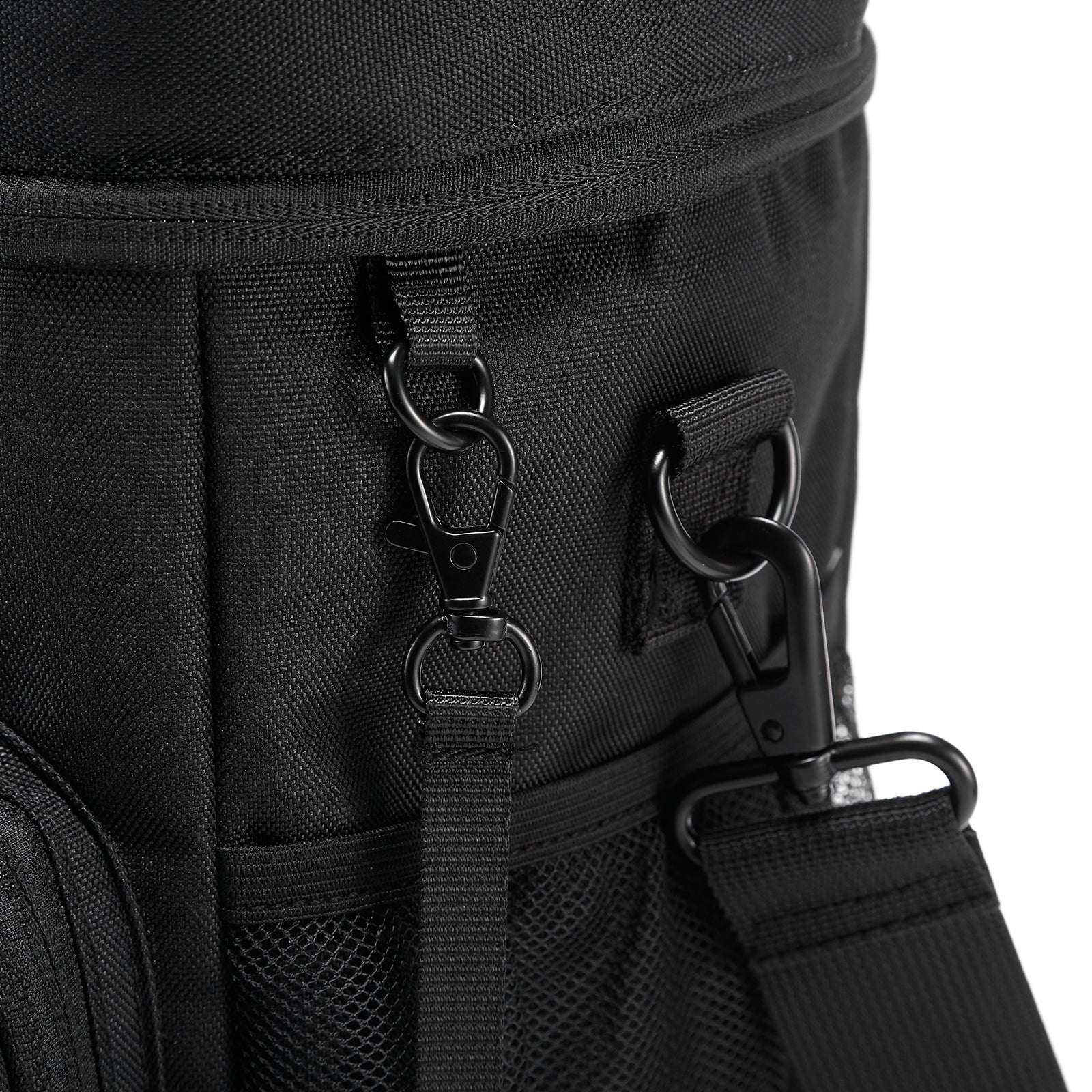 Cooler bag 15L black with orange interior - Lunch bag - 4-layer insulated - 2 free cooling elements - incl. shoulder strap