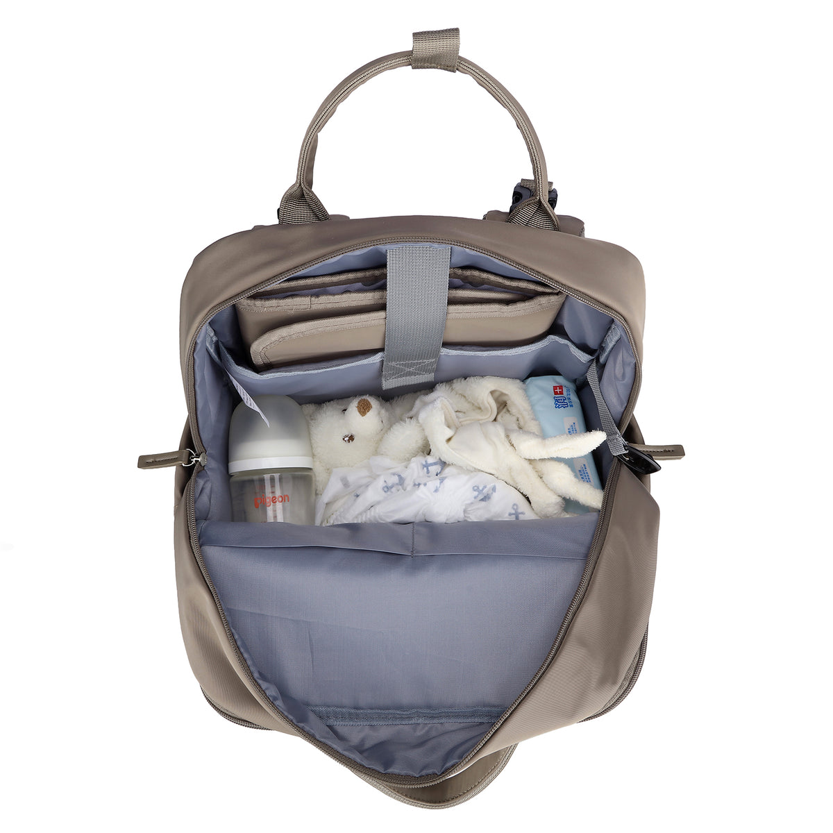 Brisby slijtvaste Luiertas – verzorgingstas – met buggymontage - Stone Greige