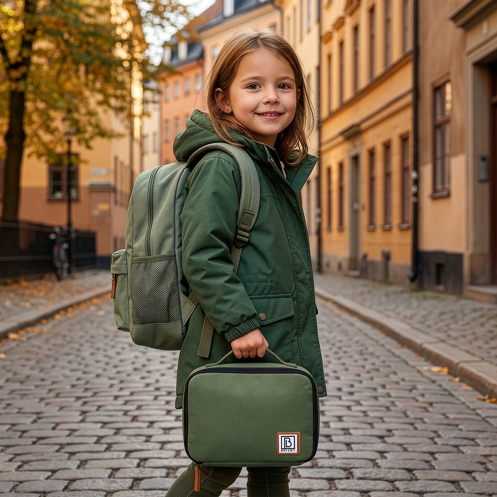 Brisby Koeltas & Lunchtas 2,5 Liter voor Kinderen - Inclusief Koelelement & Naamkaartje - Eenhoorn - Groen
