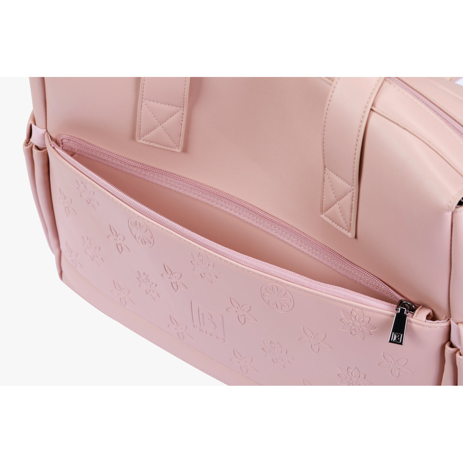 Venezia luiertas en weekendtas roze - PU leer - schoudertas - slijtvast - Incl. buggy/kinderwagen haken, verschoonmat en koeltas