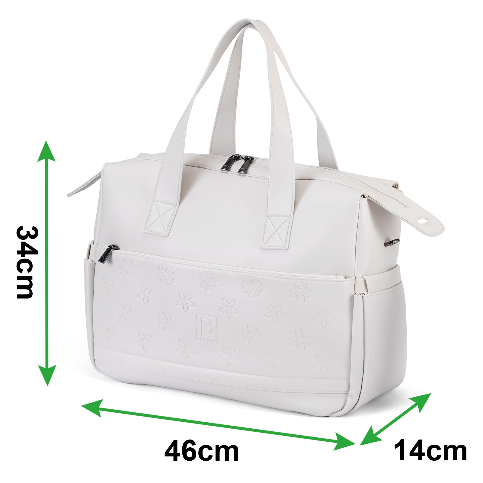 Venezia weekend bag white - shoulder bag - travel bag - hand luggage - hard-wearing - incl. hanging hooks - PU leather