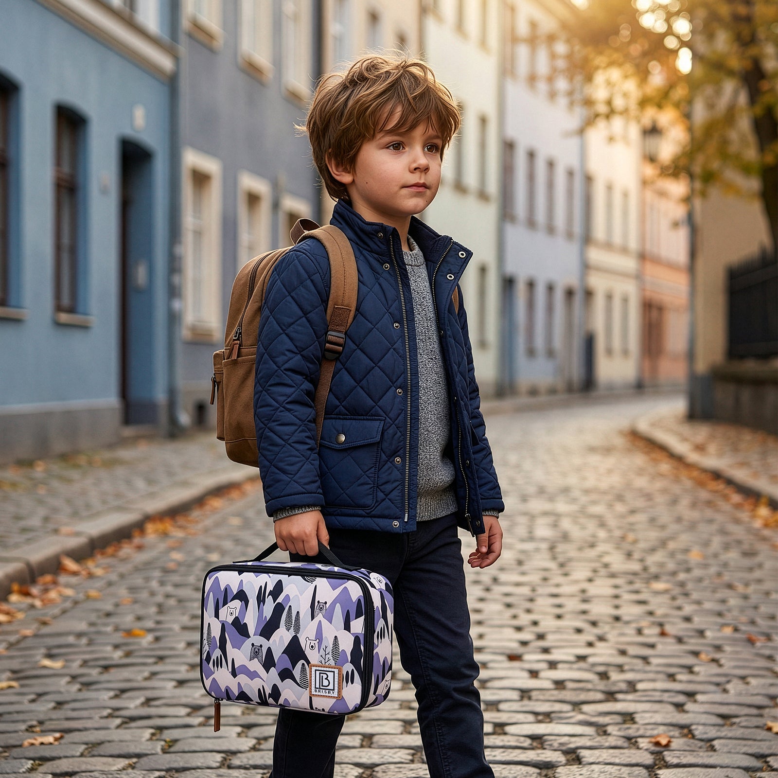 Brisby Koeltas & Lunchtas 2,5 Liter voor Kinderen - Inclusief Koelelement & Naamkaartje - Beertjes