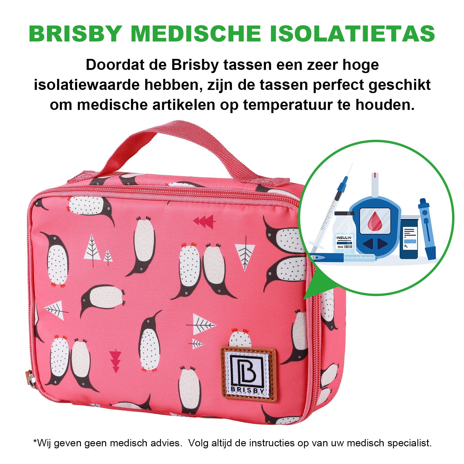 Cooler bag 2.5L penguin - 4-layer insulated - free cooling element