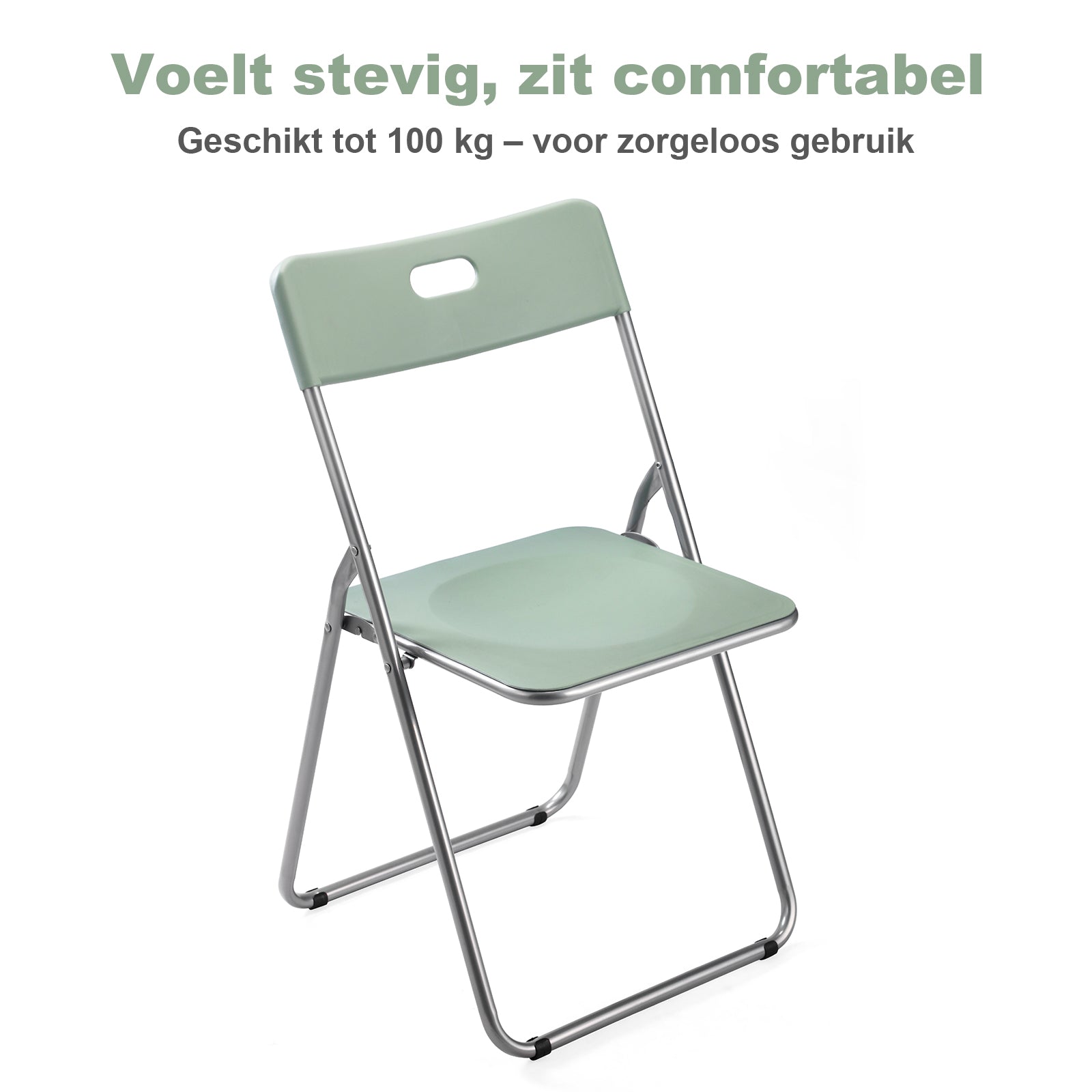 8-delige klapstoelenset stevige kwaliteit groen - weersbestending - 100 kg draagvermogen - 44 x 45 x 79 cm