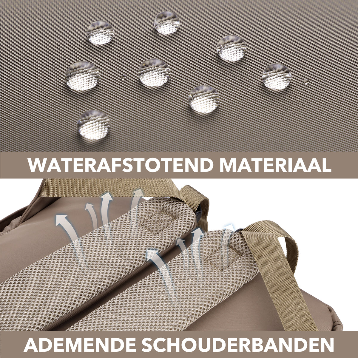 Brisby slijtvaste Luiertas – verzorgingstas – met buggymontage - Stone Greige