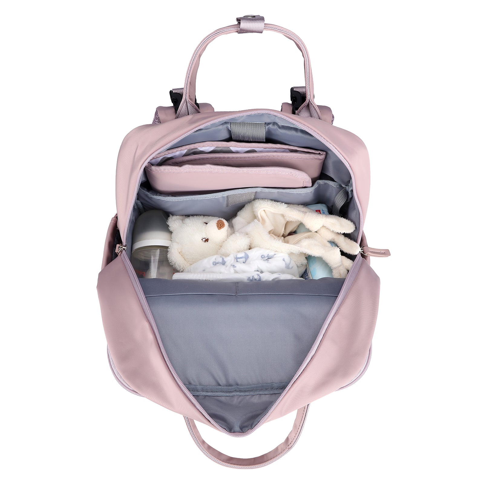 Brisby slijtvaste Luiertas – verzorgingstas – met buggymontage - Calm Lila