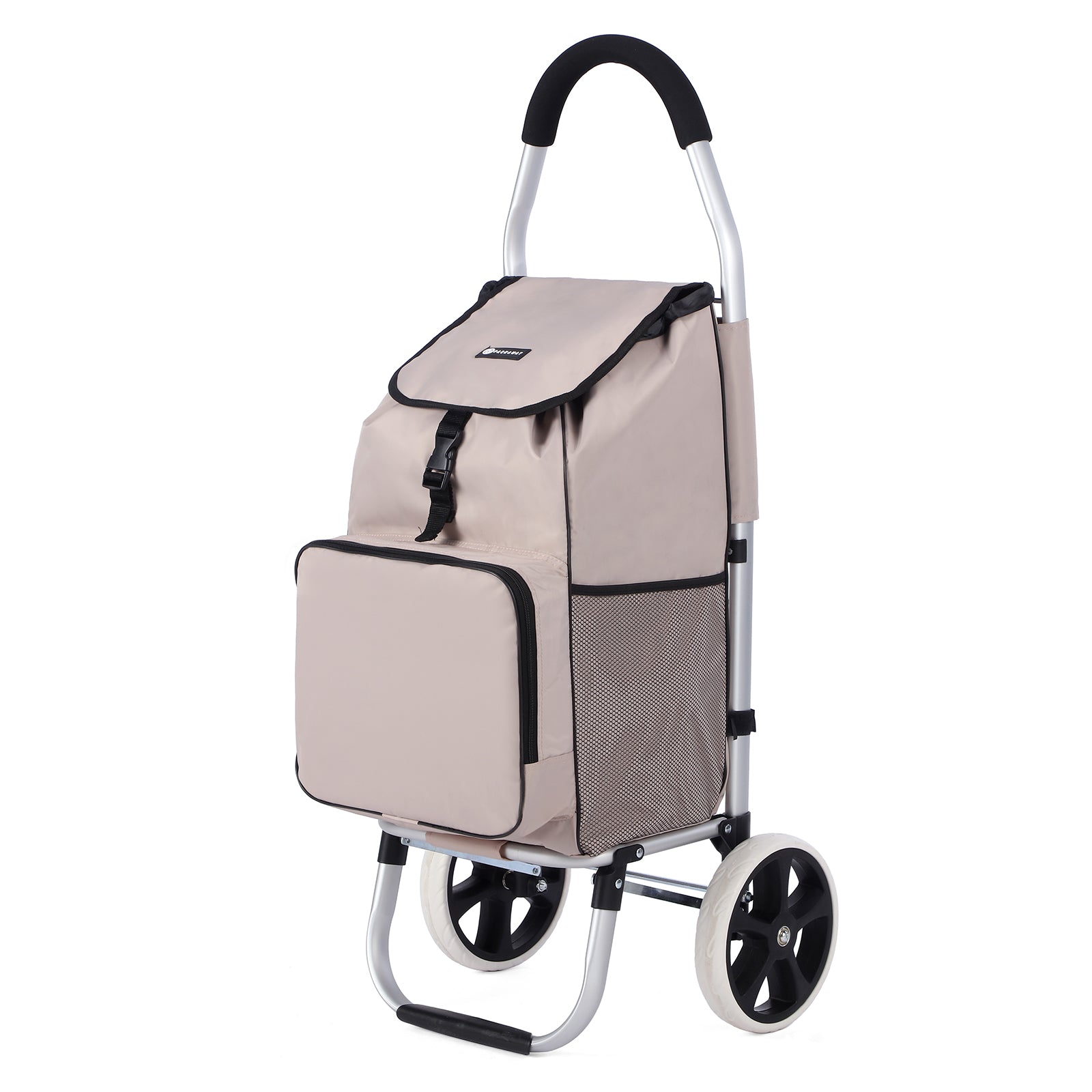 Packaway Boodschappentrolley met koelvak - 45L - boodschappenwagen - steekwagen functie - Champagne