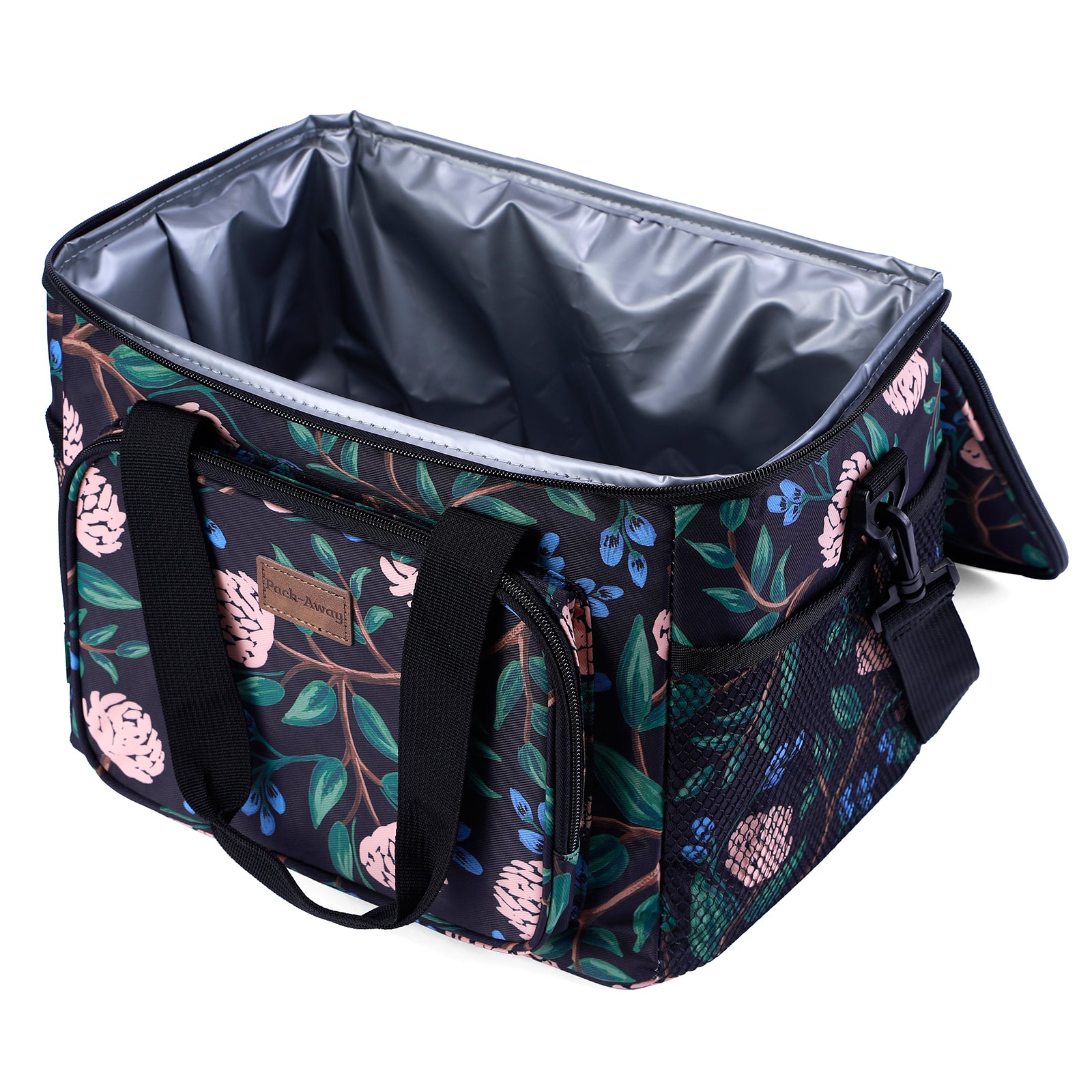 Cooler bag 15L passion flower - lunch bag - 4-layer insulated - foldable - incl. 2 free cooling elements and carrying strap