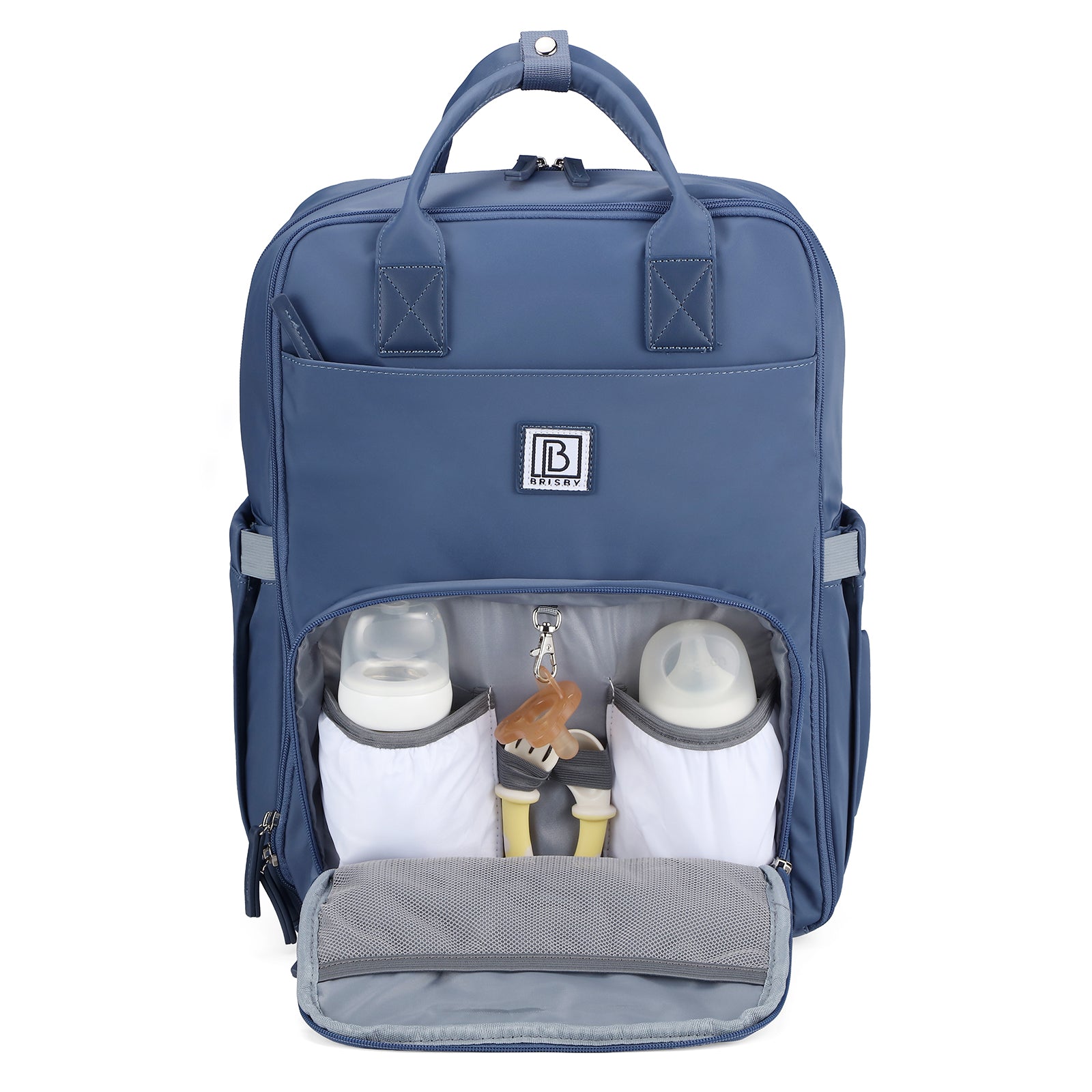 Brisby slijtvaste Luiertas – verzorgingstas – met buggymontage - Nordic Blue
