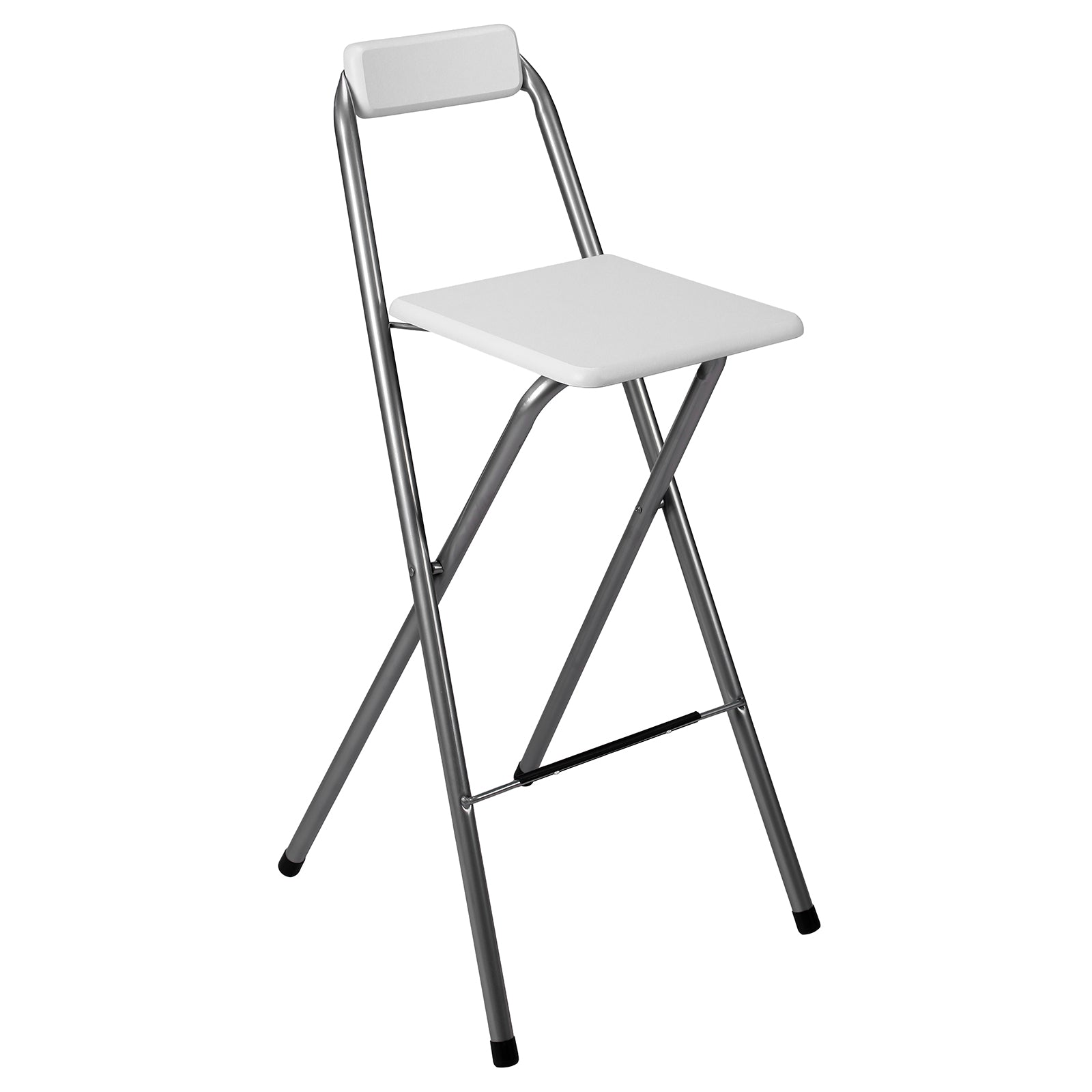 4x folding bar stool white - 100 kg load capacity - for standing table and bar