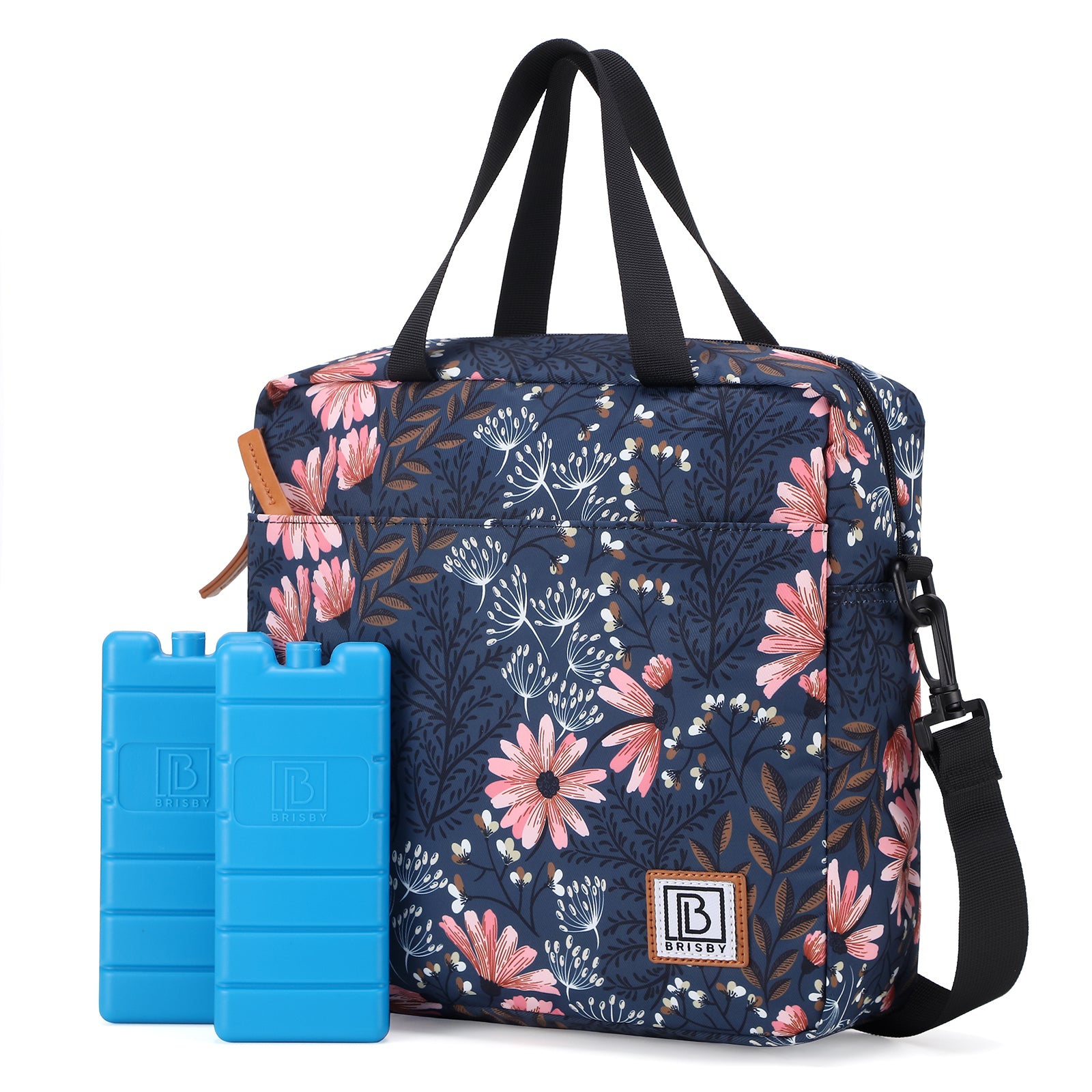Brisby Koeltas Lunchtas 7L - Inclusief 2 Koelelementen & Schouderband - Japanese Flower