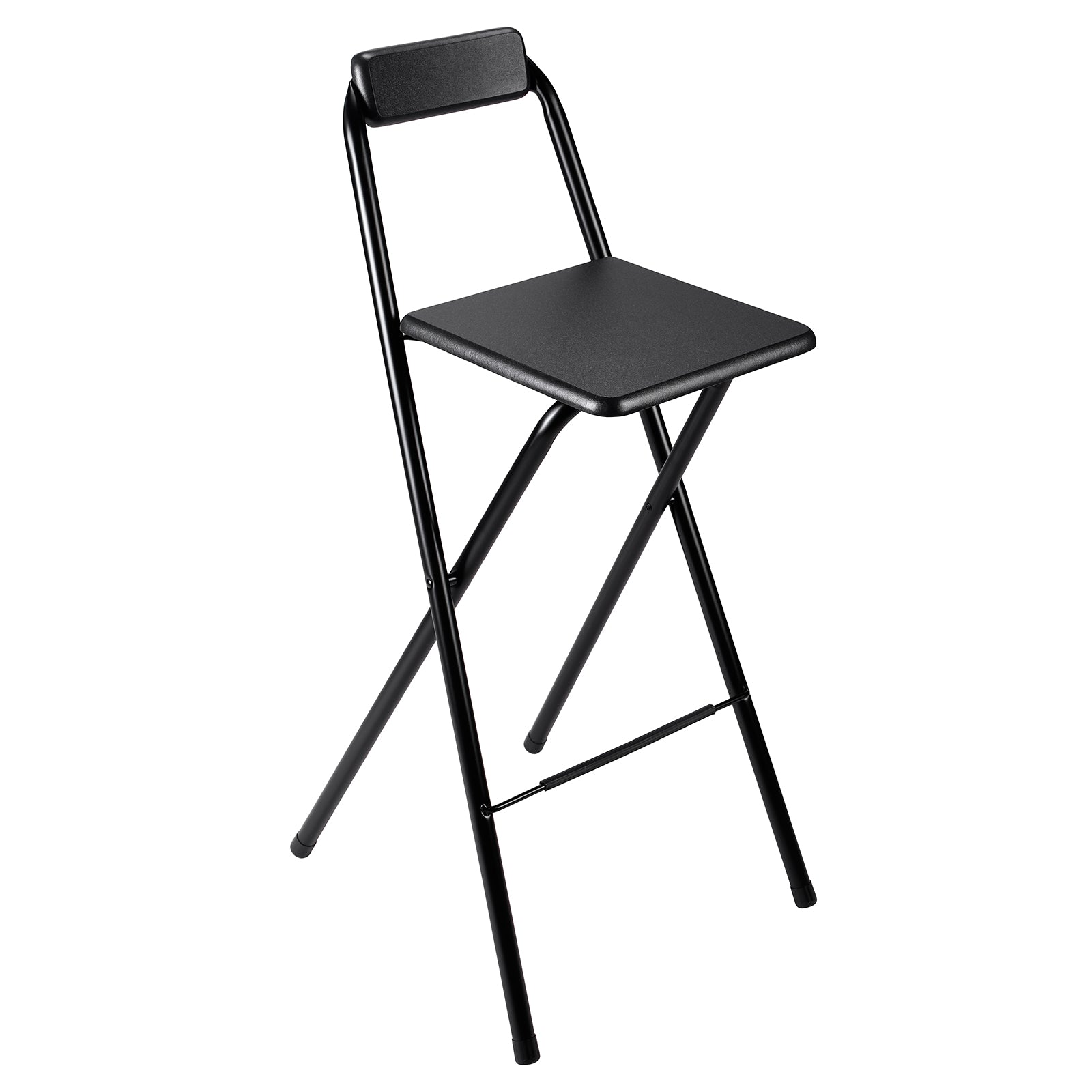 8x folding bar stool black - 100 kg load capacity - for standing table and bar