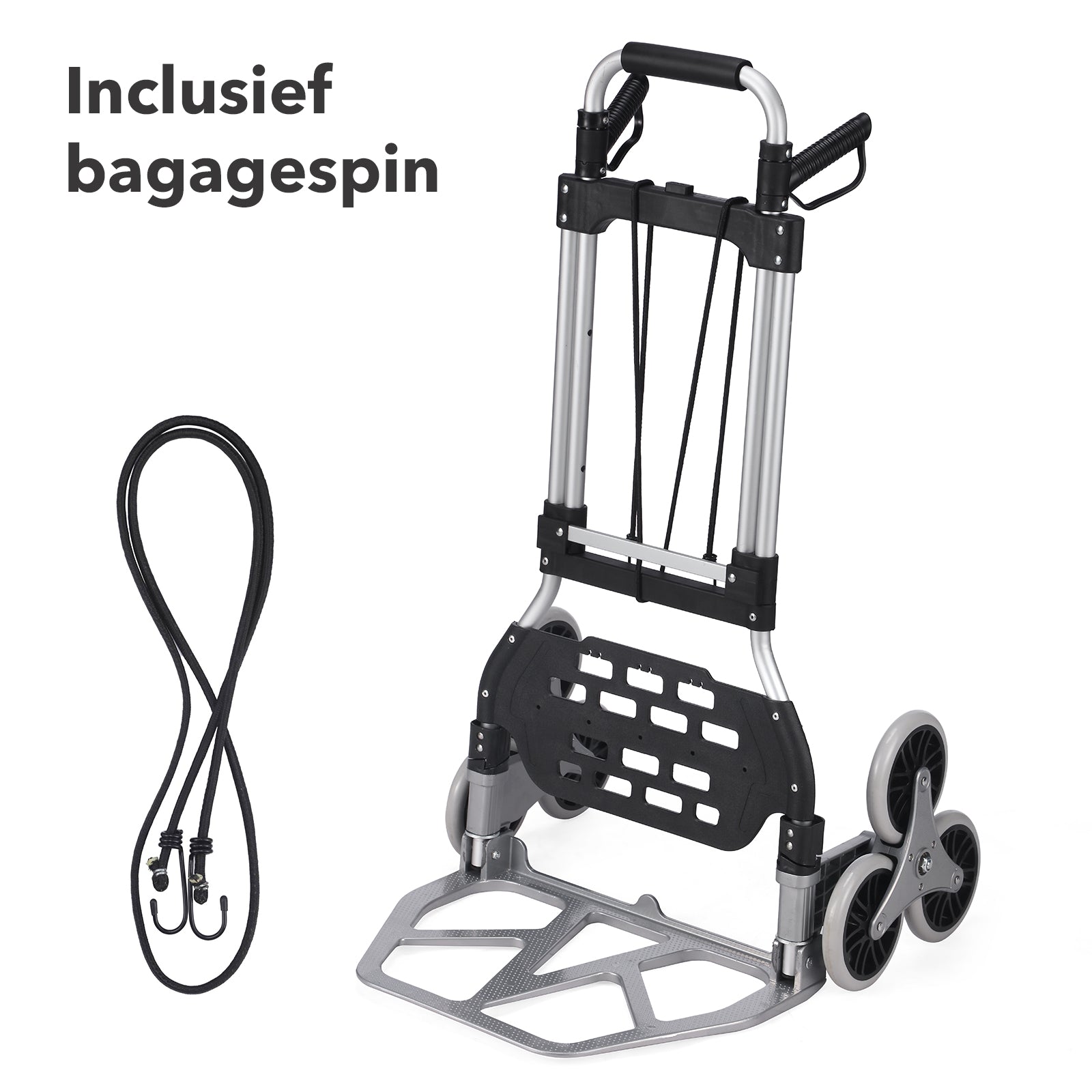 Packaway Steekwagen 120 kg - opvouwbaar - trapwielen - telescopisch handvat - aluminium