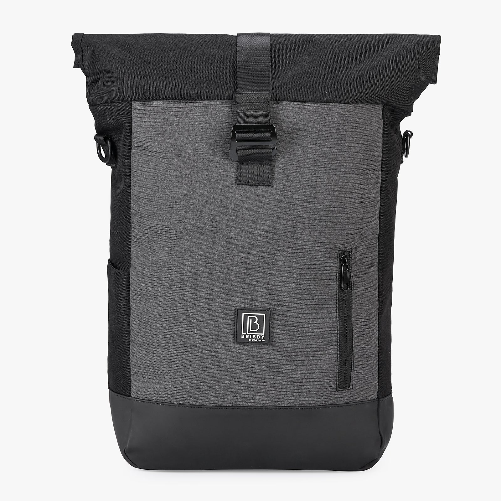 3 in 1 waterproof rolltop bicycle bag set 40-52L black-gray - 100% reflection - high visibility - bicycle bag - backpack - shoulder bag