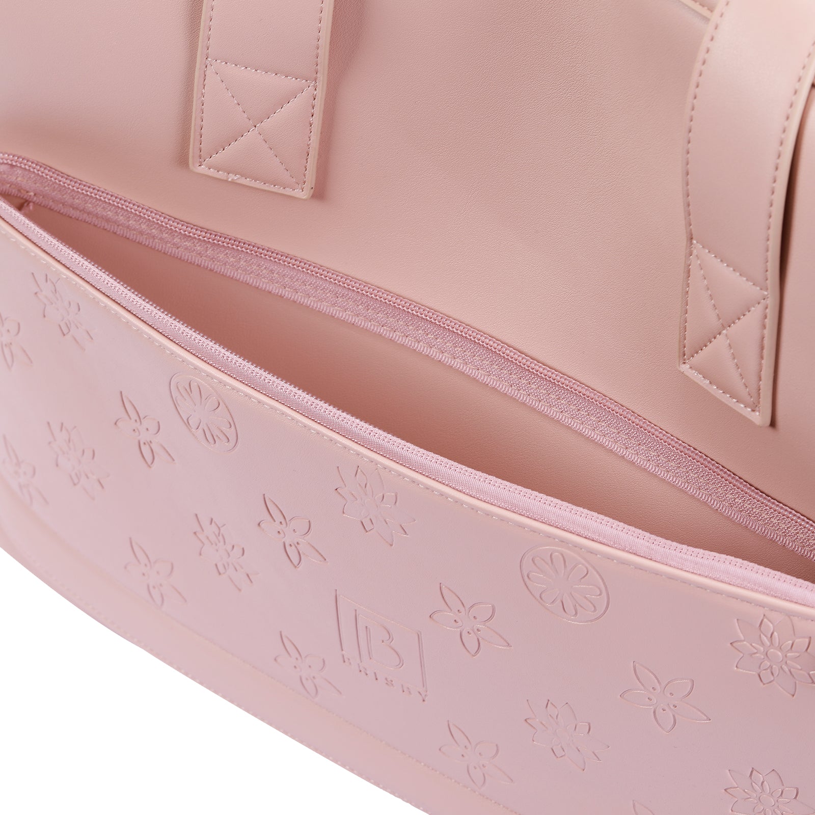 Venezia weekend bag pink - shoulder bag - travel bag - hand luggage - hard-wearing - incl. hanging hooks - PU leather