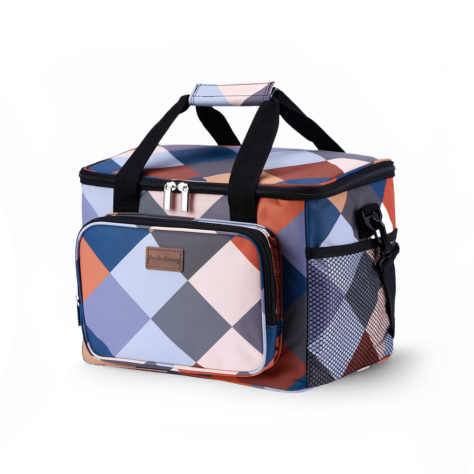Cooler bag 15L block - lunch bag - 4-layer insulated - foldable - incl. 2 free cooling elements and carrying strap