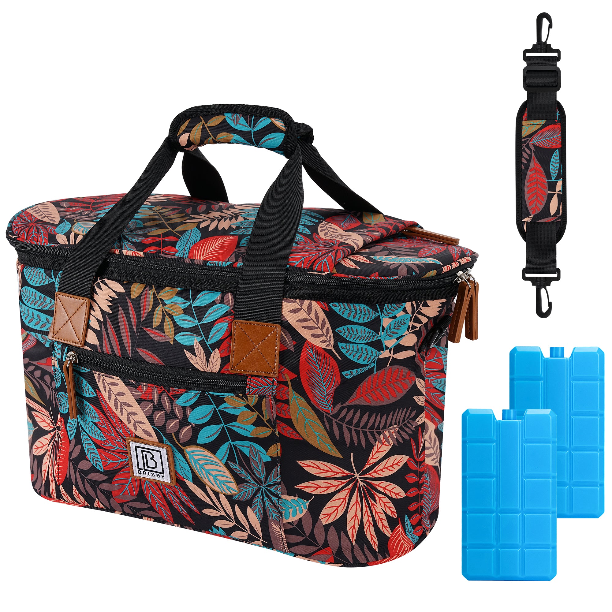 Cooler bag 21L jungle - Shopping bag - 4-layer insulated - 2 free cooling elements - incl. shoulder strap