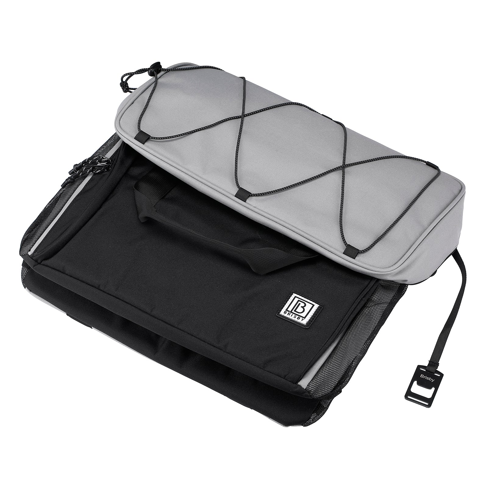 Cooler bag 40L black/grey with grey interior - Lunch bag - 4-layer insulated - 6 free cooling elements - incl. shoulder strap