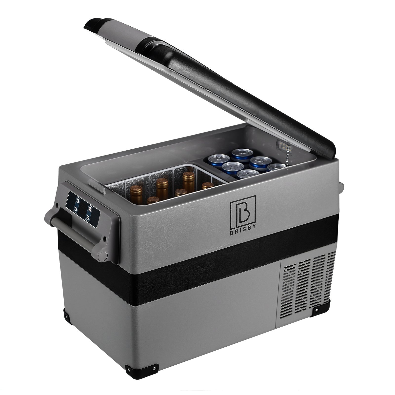 Compressor koelbox 40,5L - Dual zone - koelen en vriezen - 12V en 230V - incl. 2x 1,2L thermosbekers