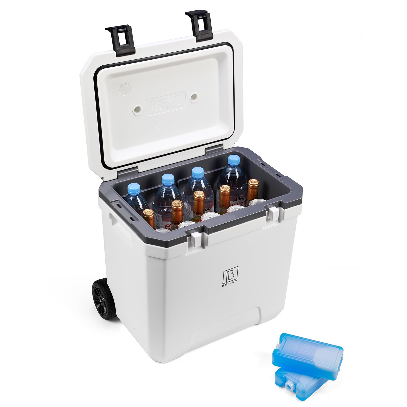 Koelbox trolley 40L wit - Telescopisch handvat - incl. 4 koelelementen