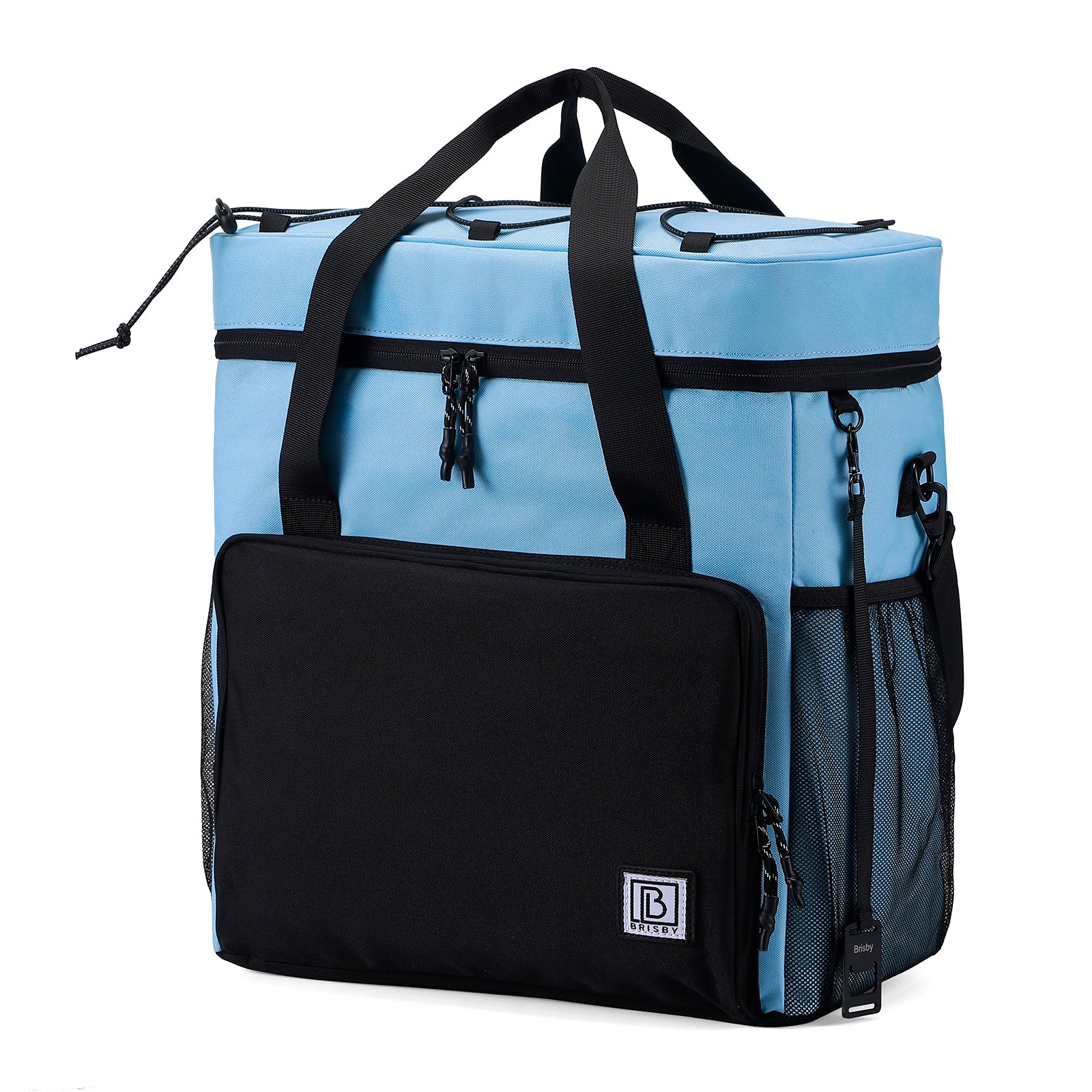 Cooler bag 40L black/blue - Lunch bag - 4-layer insulated - 6 free cooling elements - incl. shoulder strap