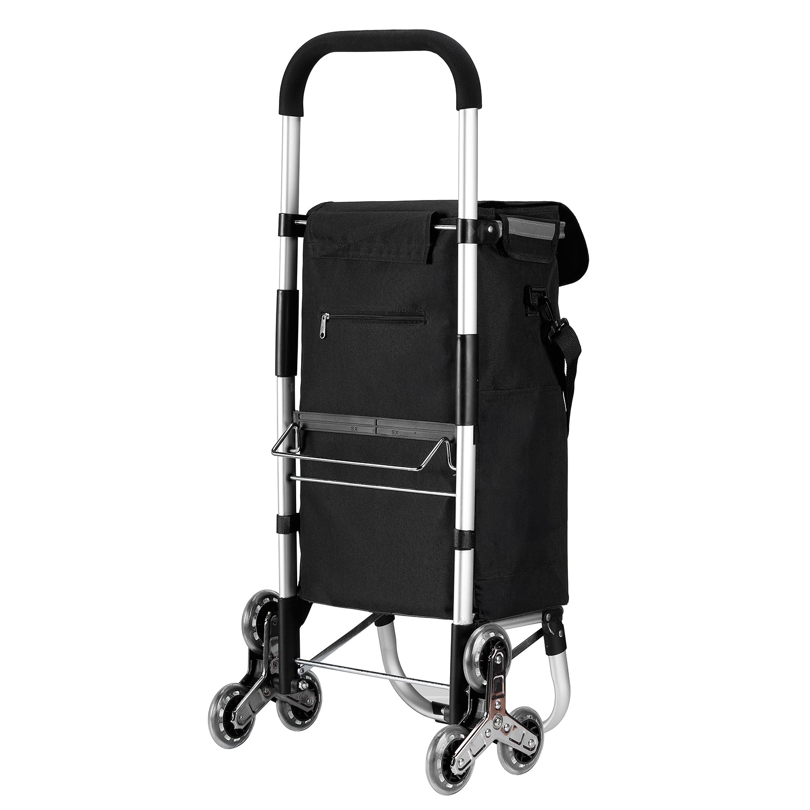 Packaway Boodschappentrolley 40L zwart - incl. trapwielen - steekwagenfunctie