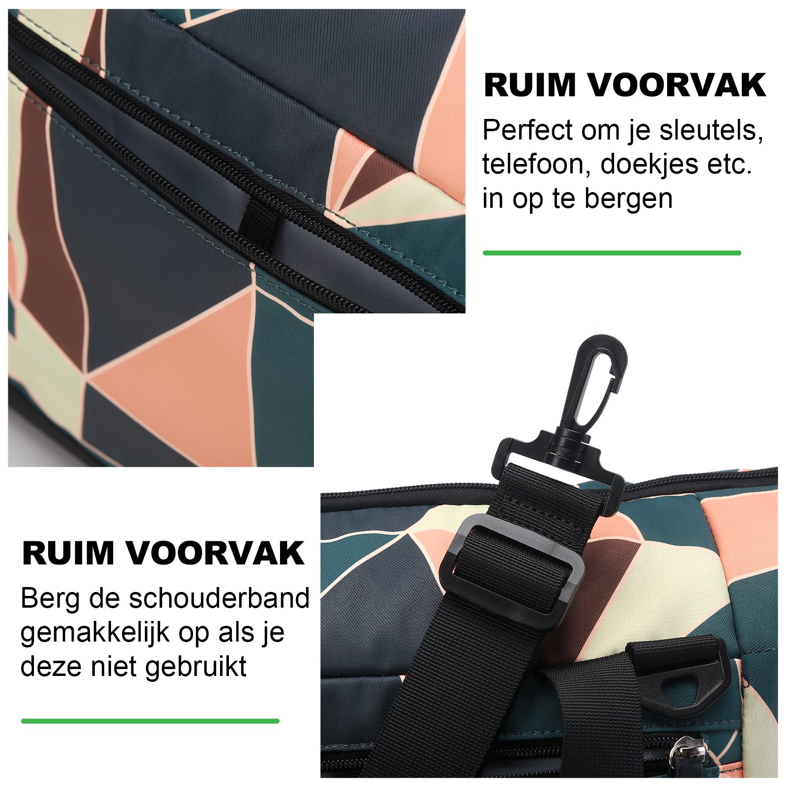 Cooler bag 12L abstract colors - Lunch bag - 4-layer insulated - extra space foldable - 2 free cooling elements - incl. shoulder strap