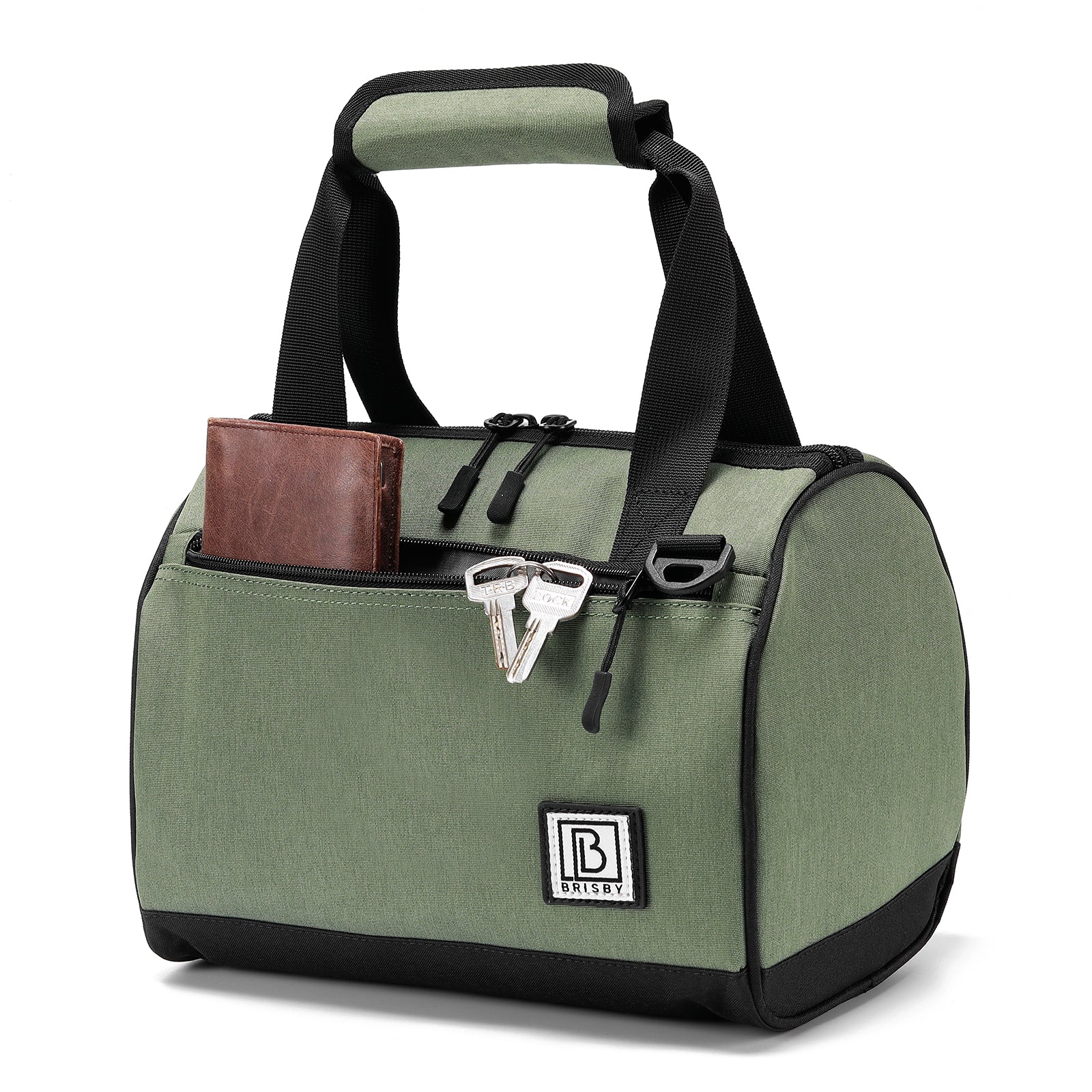 Cooler bag 10L green - Lunch bag - 4-layer insulated - 2 free cooling elements - incl. shoulder strap