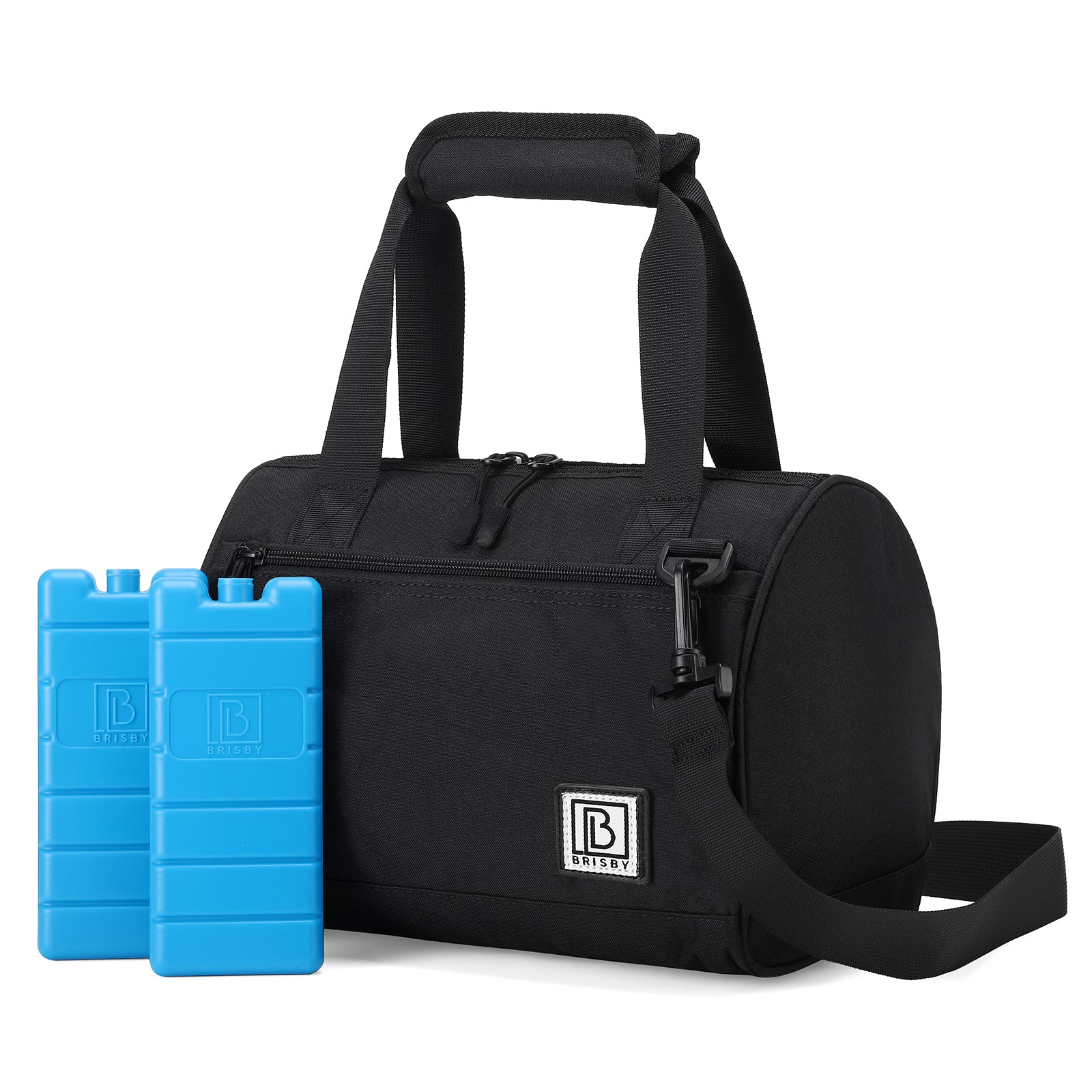 Brisby Koeltas Lunchtas 10L - 4-Laagse Isolatie - Inclusief 2 Koelelementen & Schouderband - Zwart