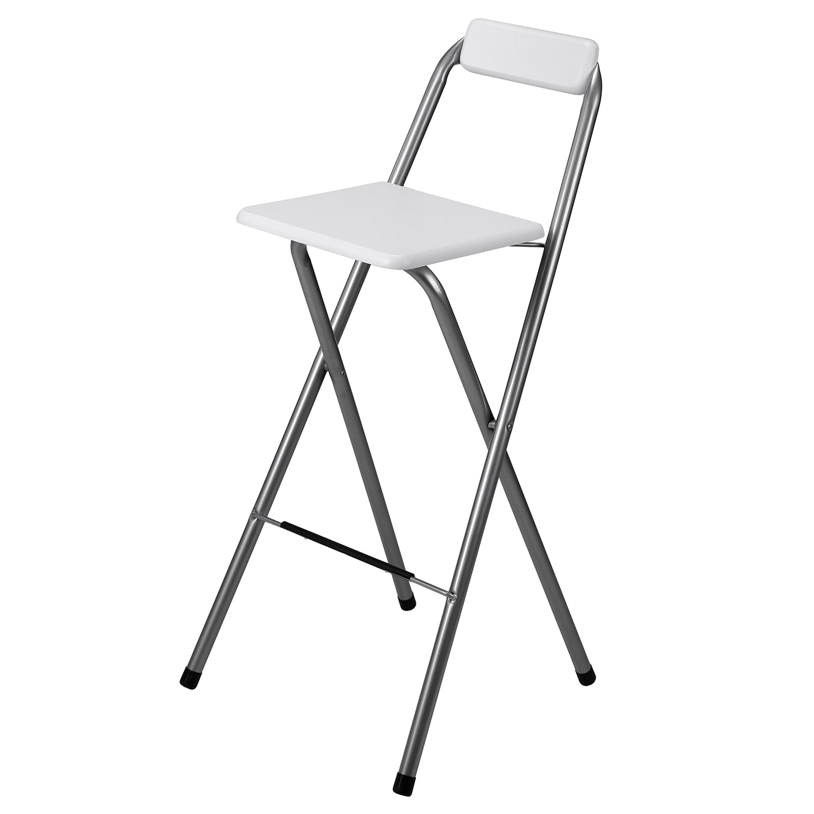 4x folding bar stool white - 100 kg load capacity - for standing table and bar