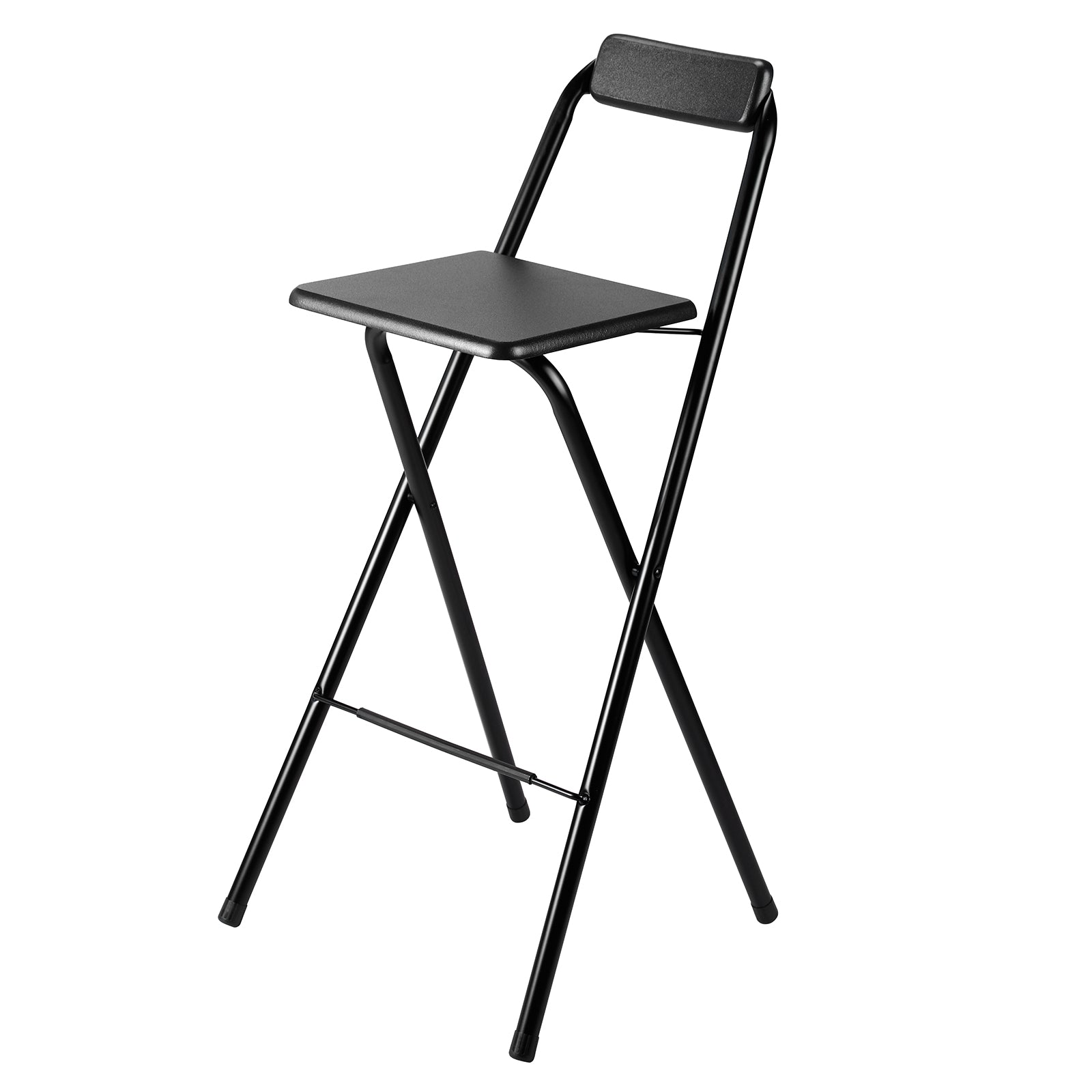 8x folding bar stool black - 100 kg load capacity - for standing table and bar