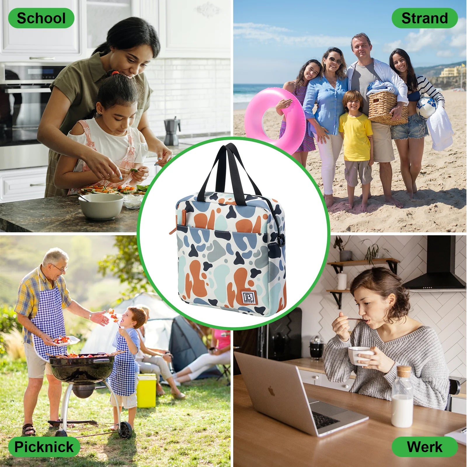 Cooler bag 7L palette - Lunch bag - 4-layer insulated - 2 free cooling elements - incl. shoulder strap